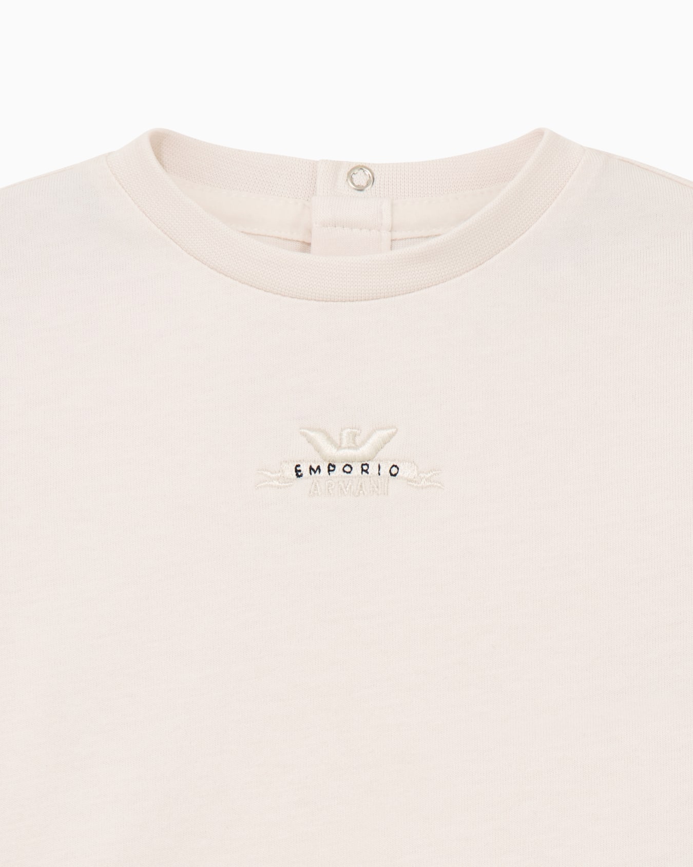 T-shirt bébé en jersey de coton avec logo et boutons au dos Diapositive 1