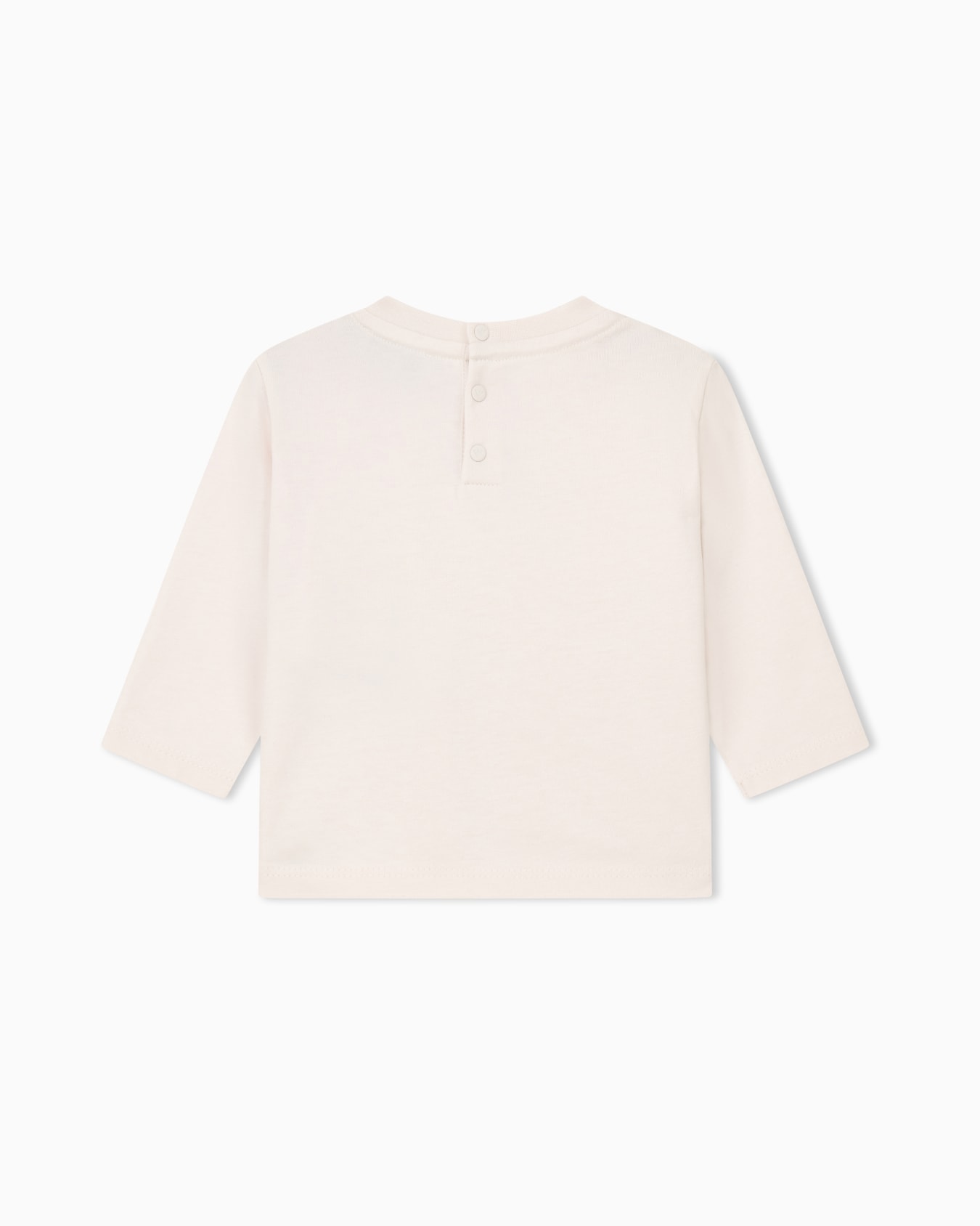 T-shirt bébé en jersey de coton avec logo et boutons au dos Diapositive 2