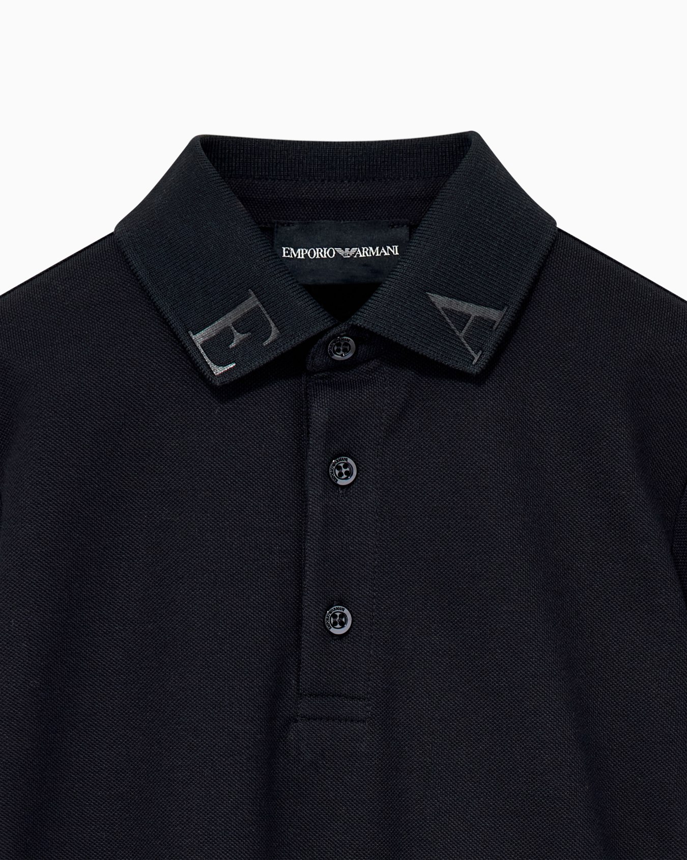 Polo shirt in cotton piqué with a three-button placket Slide 1