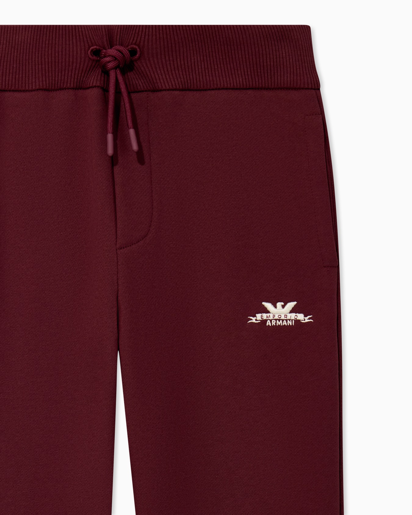 Cotton fleece trousers with a drawstring and side pockets Slide 1