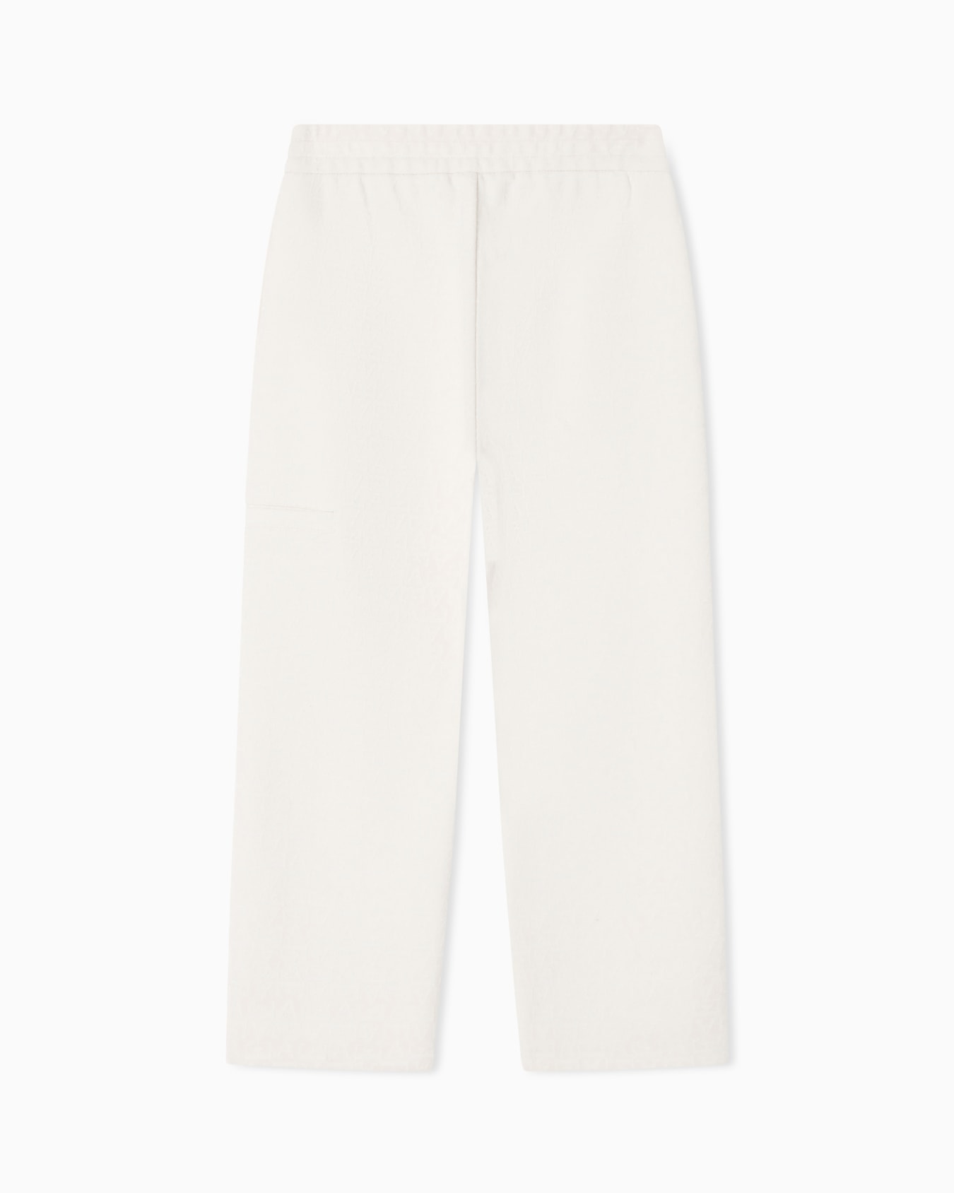 Trousers in jacquard double jersey with an elastic waistband Slide 2