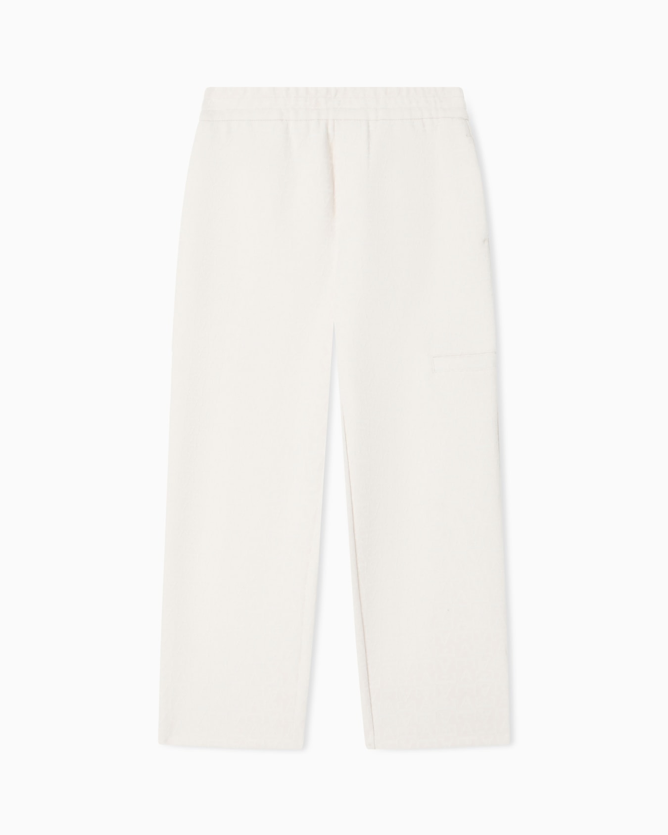 Trousers in jacquard double jersey with an elastic waistband Slide 0