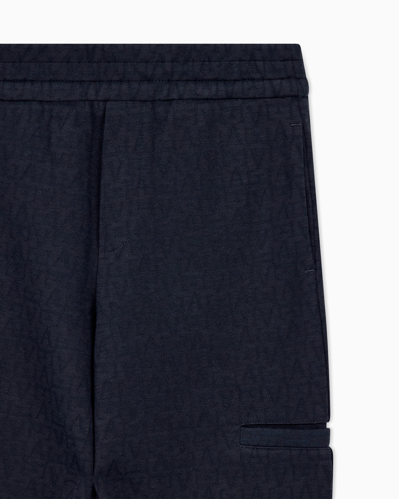 Trousers in jacquard double jersey with an elastic waistband Slide 1