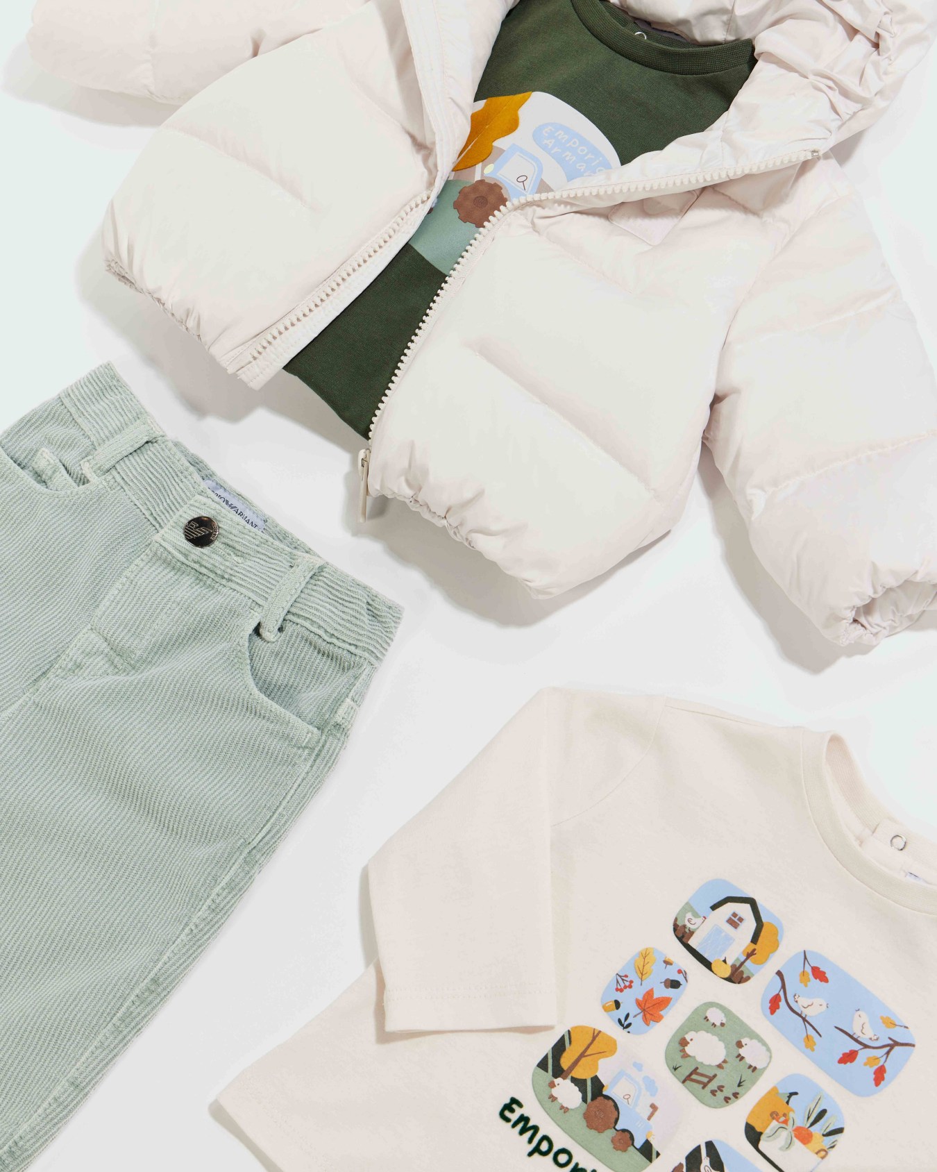 Cotton jersey T-shirt with a pastoral scene graphic Slide 2