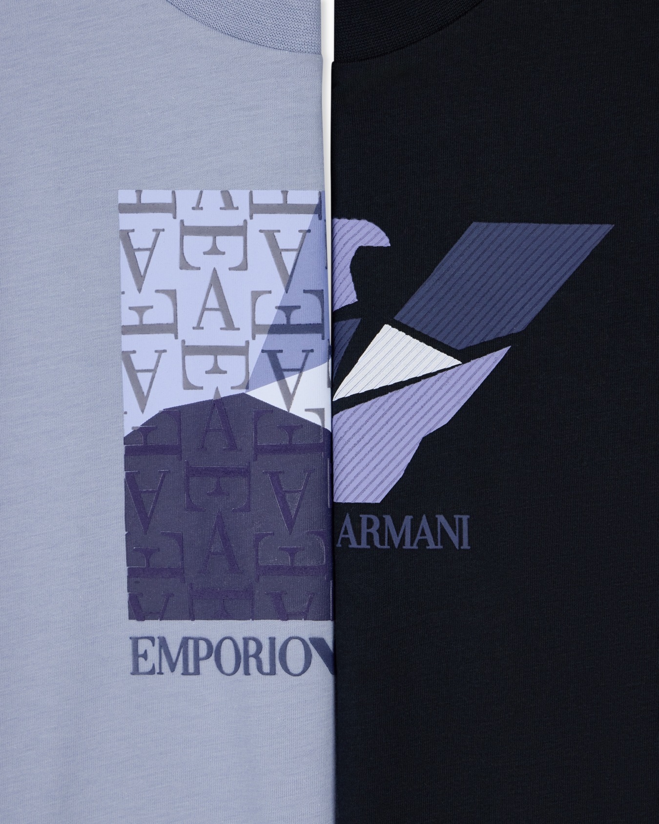Long-sleeve cotton jersey t-shirt set with graphic print Slide 1
