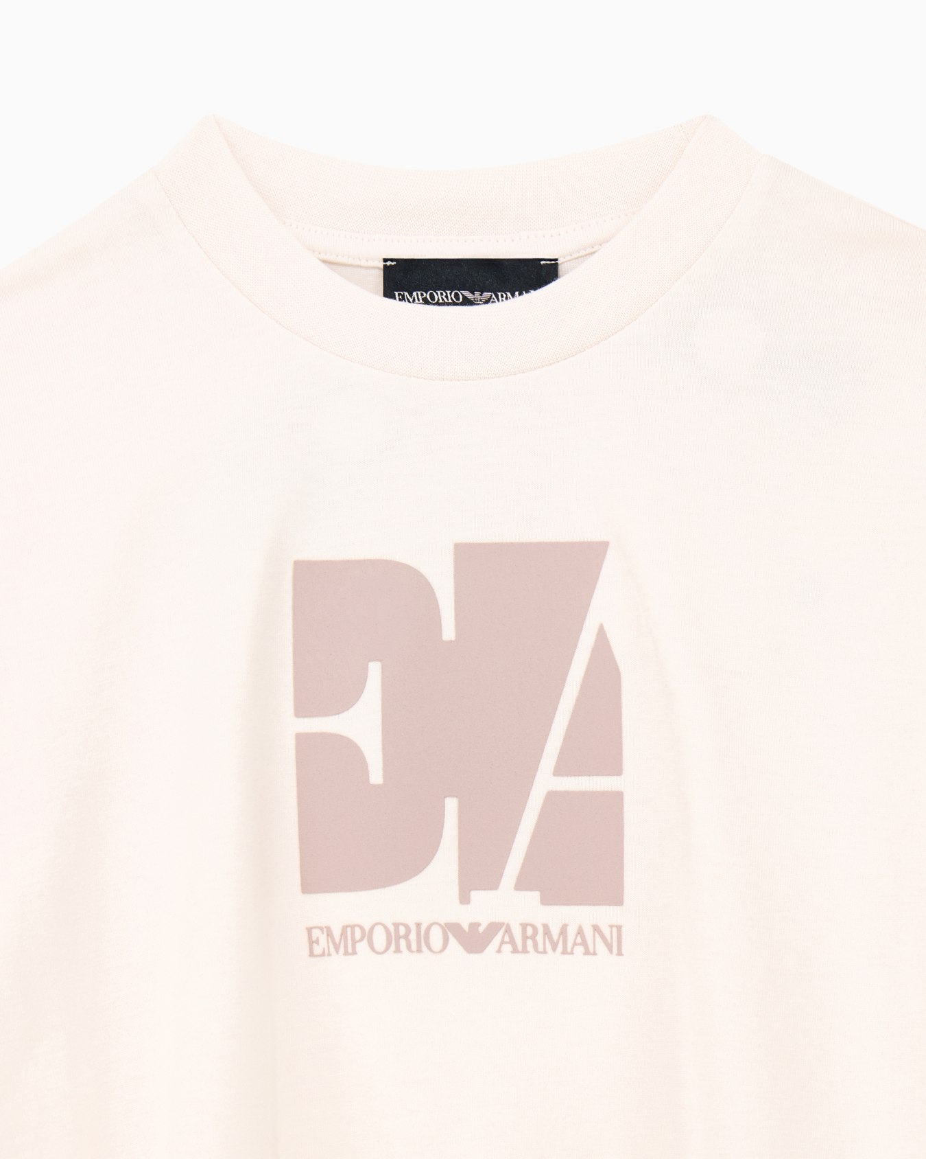 T-shirt in cotton jersey with crew neck and front logo print Slide 1