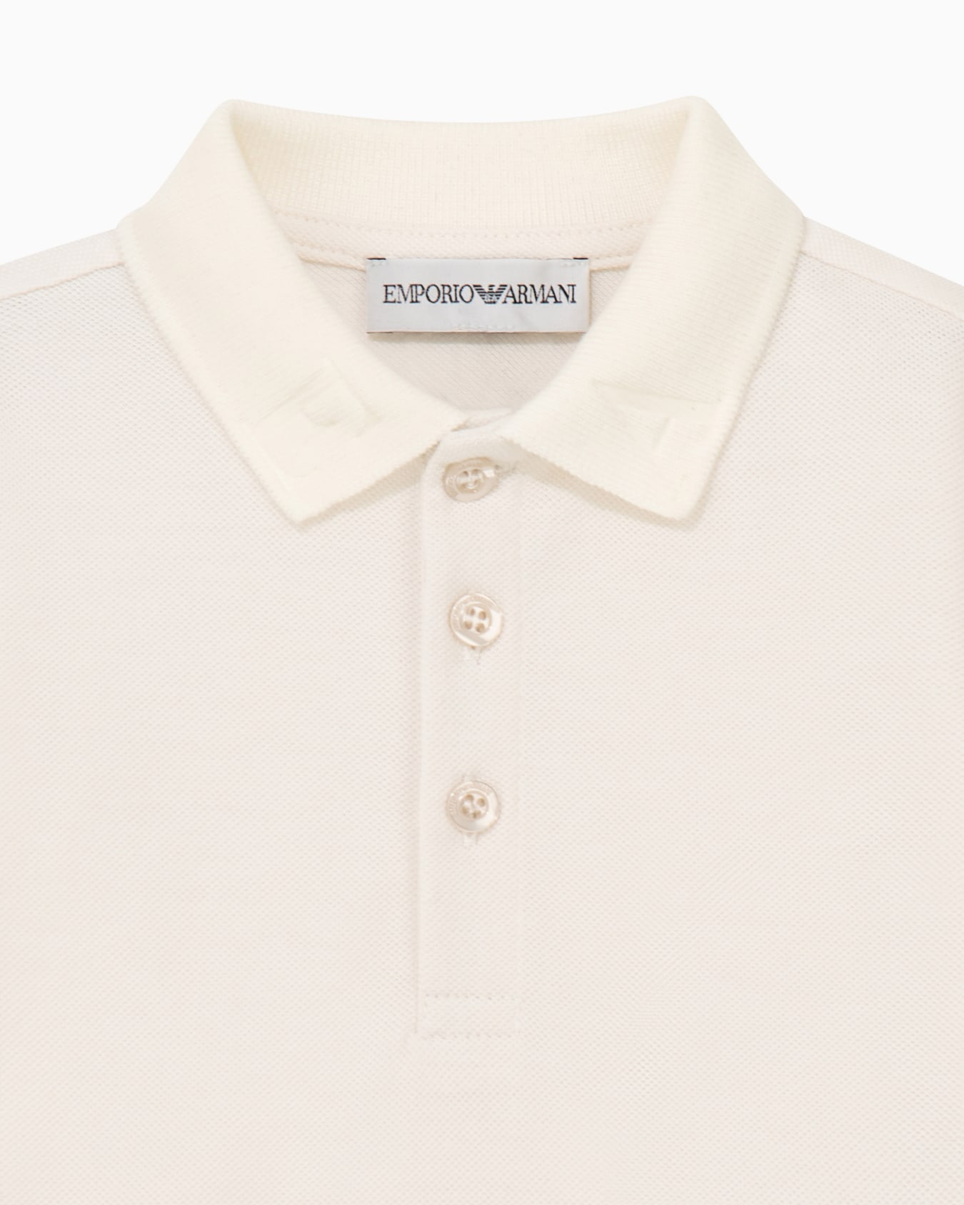 Short-sleeve polo shirt in cotton pique with ribbed cuffs Slide 1