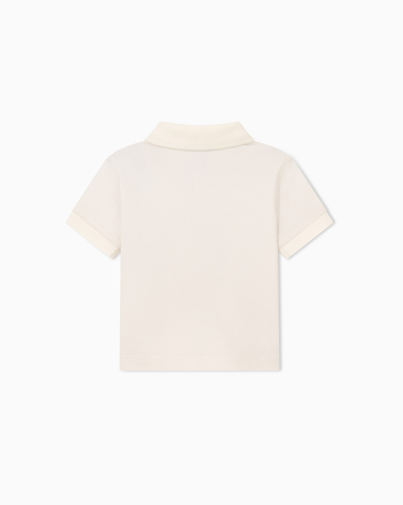 Short-sleeve polo shirt in cotton pique with ribbed cuffs Slide 2