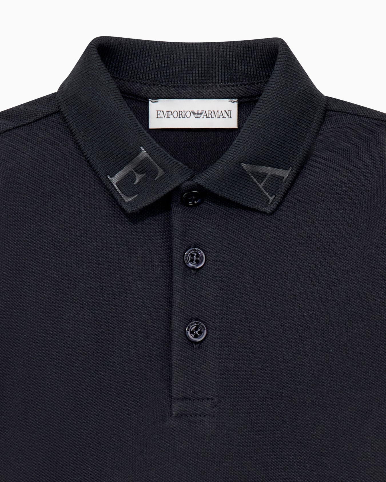 Short-sleeve polo shirt in cotton pique with ribbed cuffs Slide 1