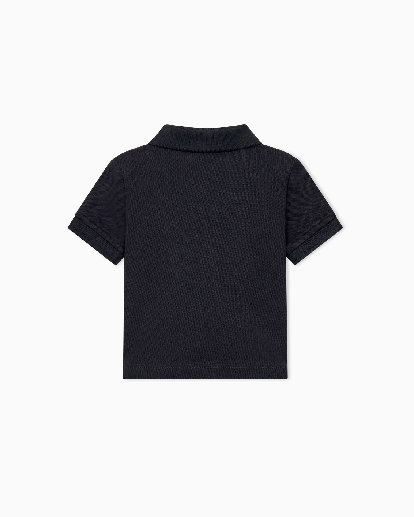 Short-sleeve polo shirt in cotton pique with ribbed cuffs Slide 2
