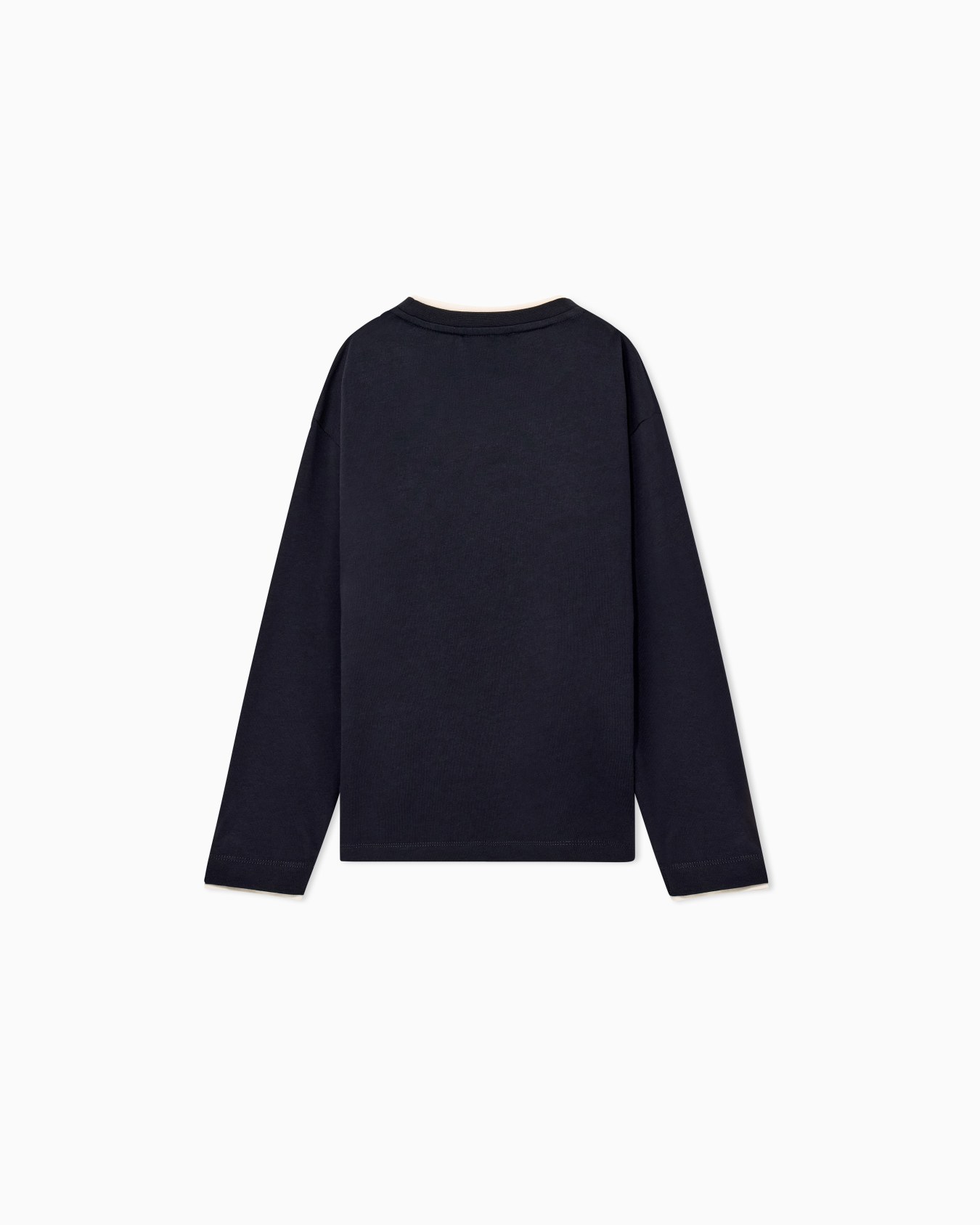 Long-sleeve heavy cotton T-shirt with embroidered patches Slide 2