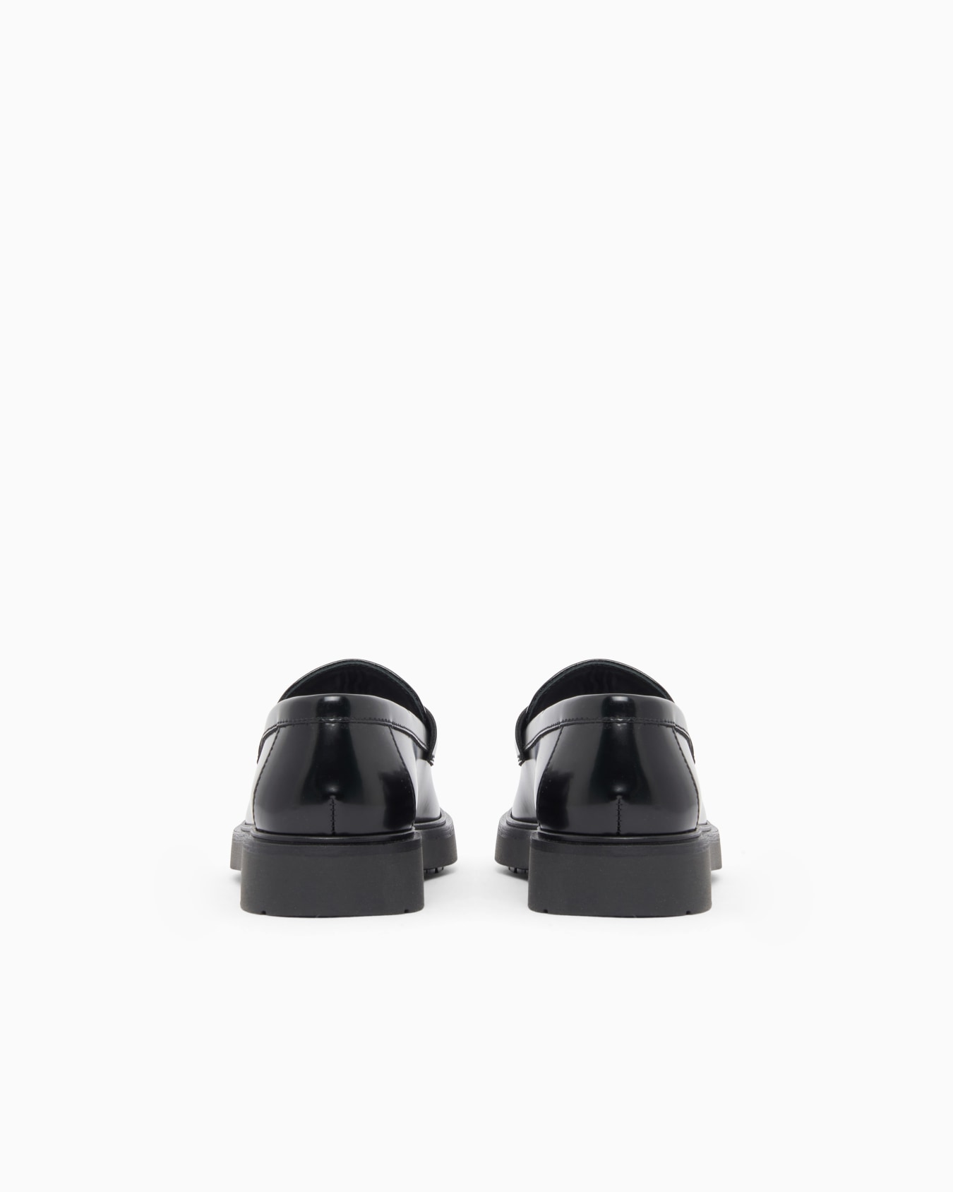 Penny loafers with glossy finish and rubber sole Slide 3