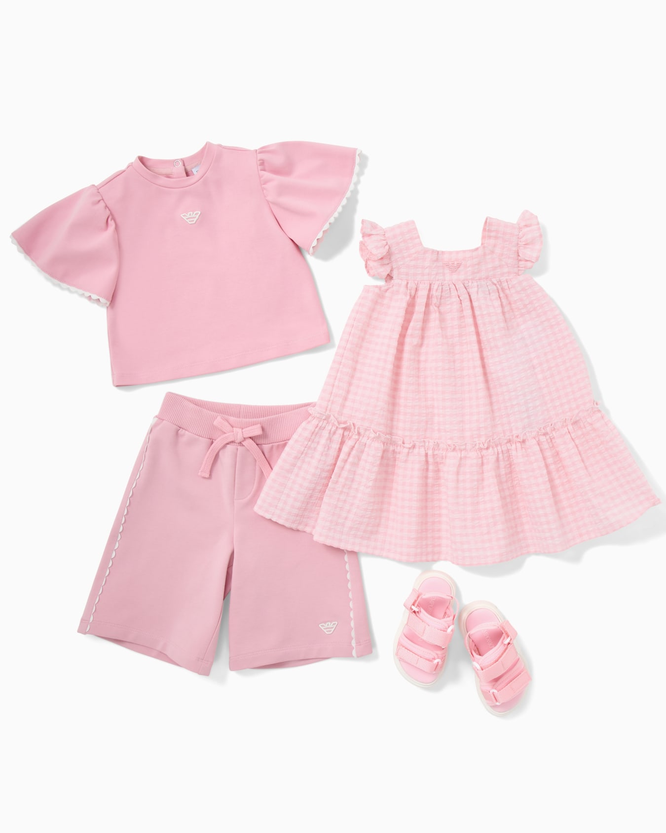 Gingham seersucker cotton dress Slide 3