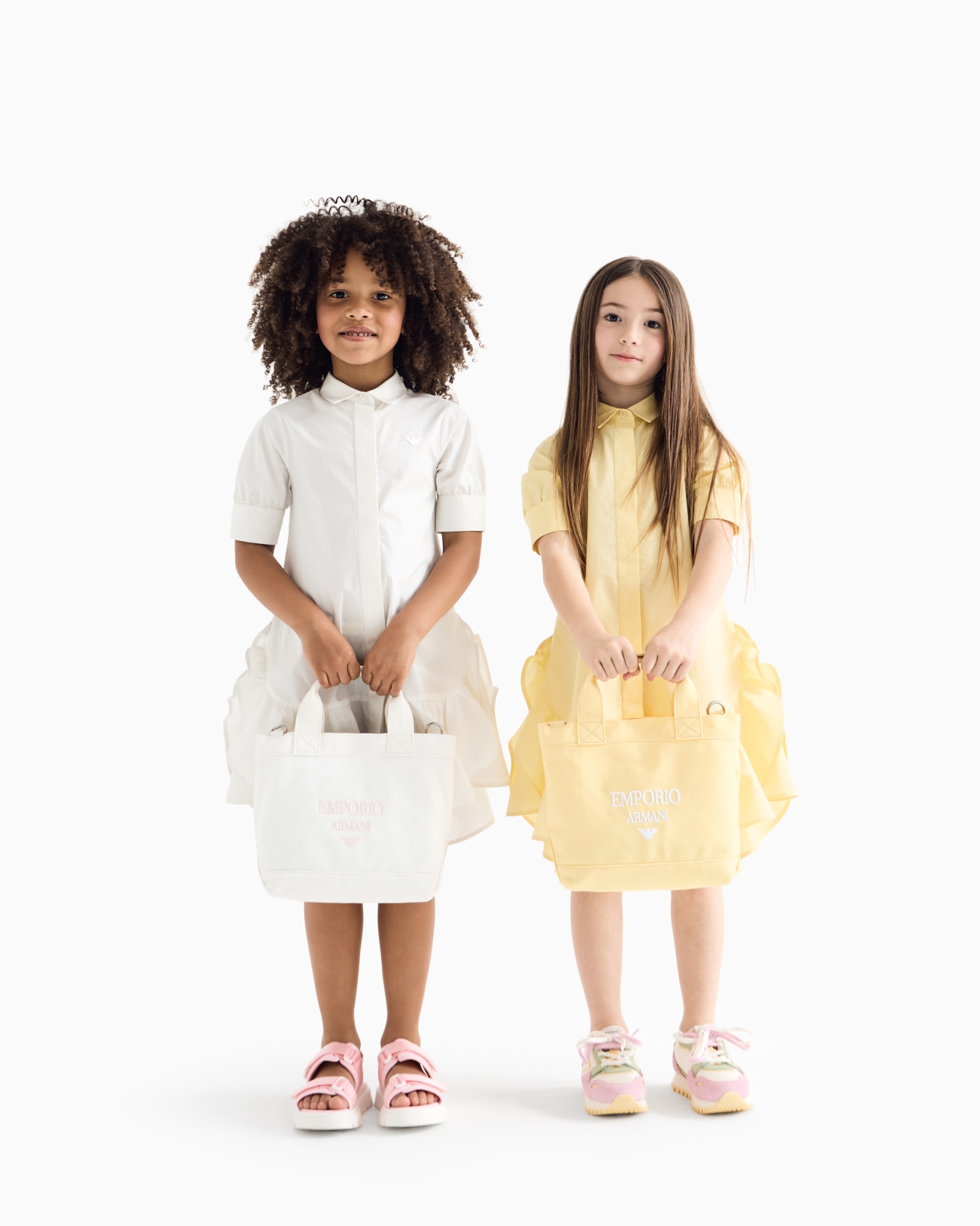 Shirt dress with frill Slide 3