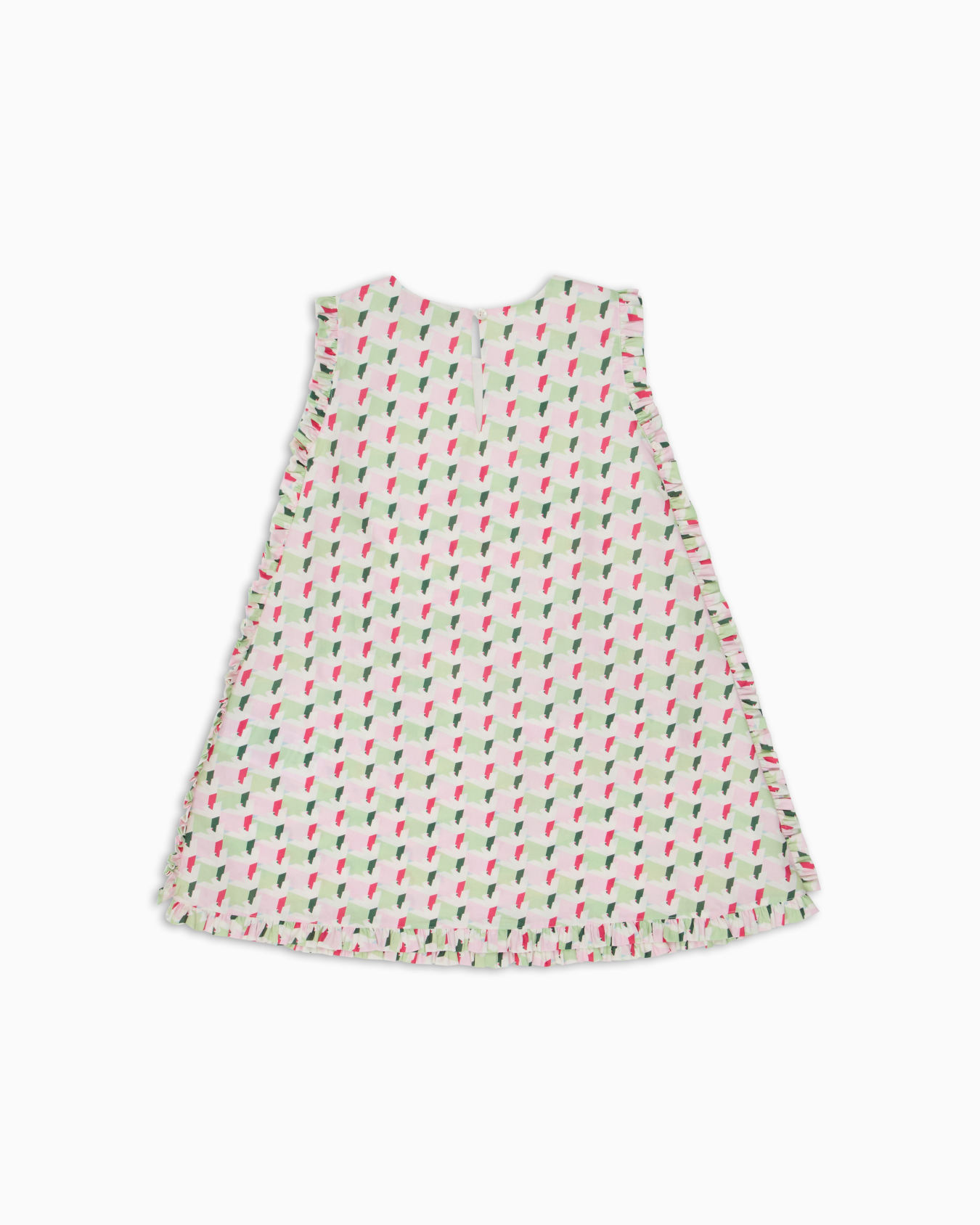 Poplin sleeveless dress with all-over print Slide 2