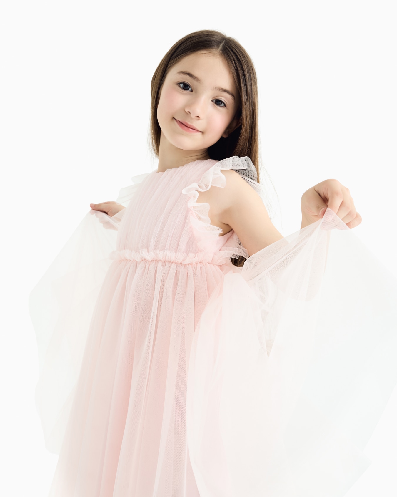 Abito in tulle effetto plissè Slide 3