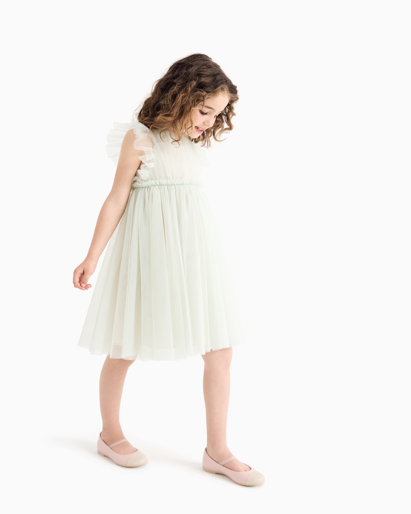 Pleated tulle dress Slide 3