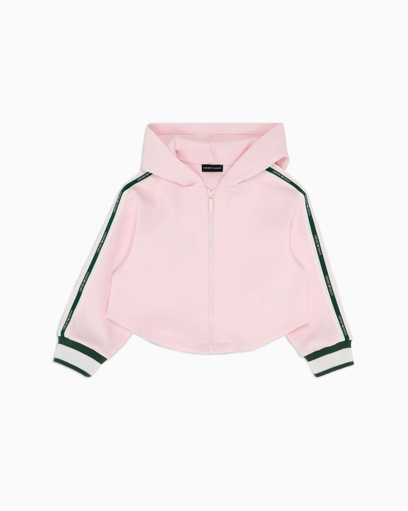 ASV Double-jersey, hooded zip-up sweatshirt with logo tape Slide 0