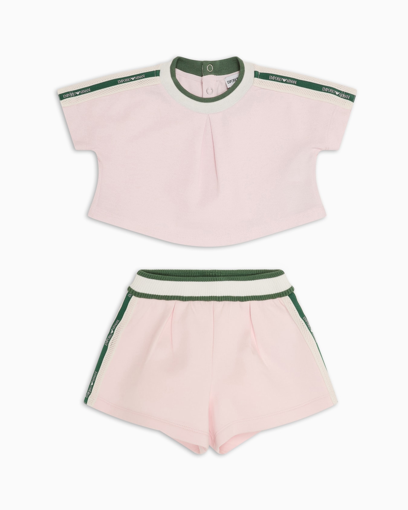 T-shirt and shorts set with logo tape jersey Slide 0