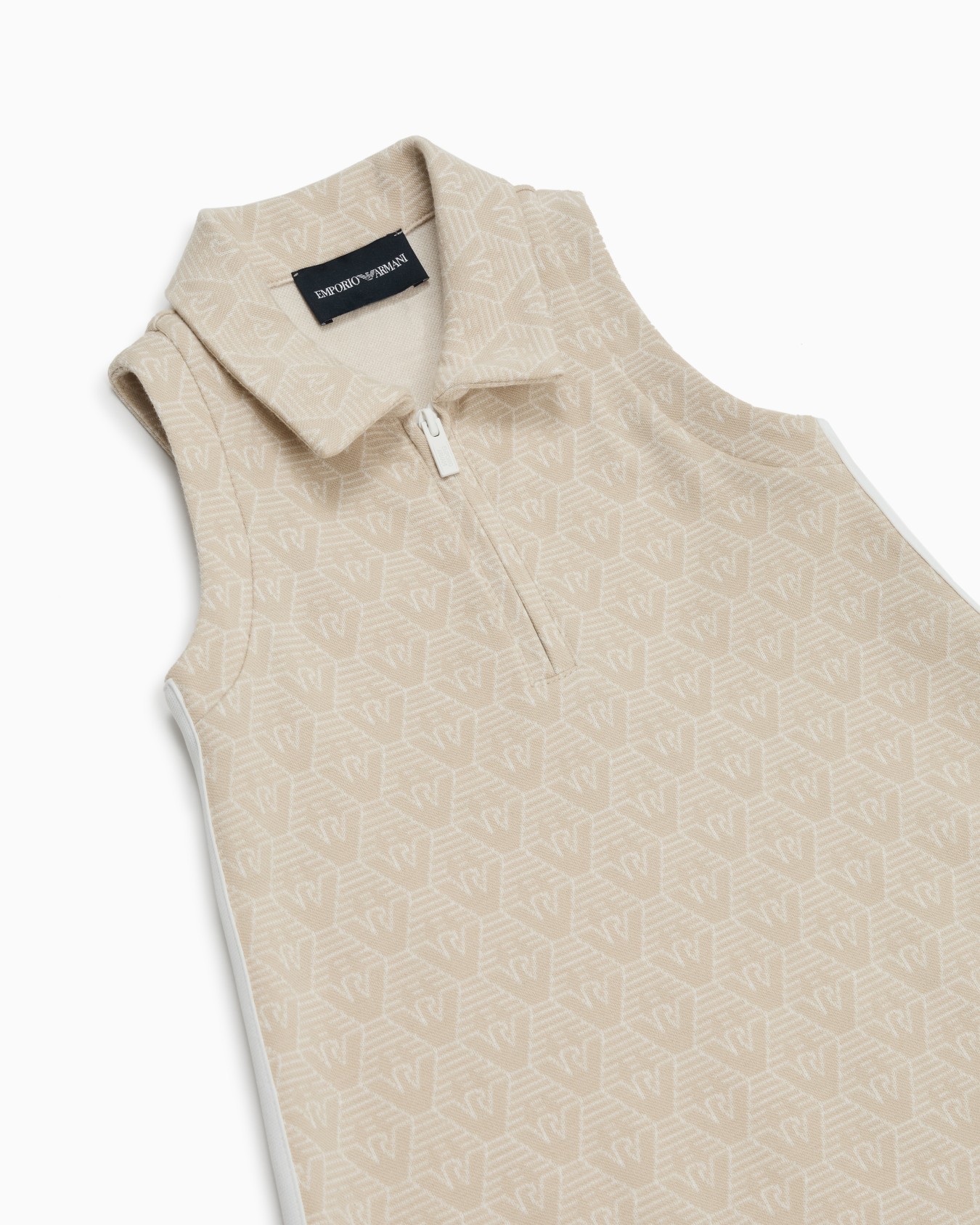 Jacquard jersey dress with all-over eagle Slide 1