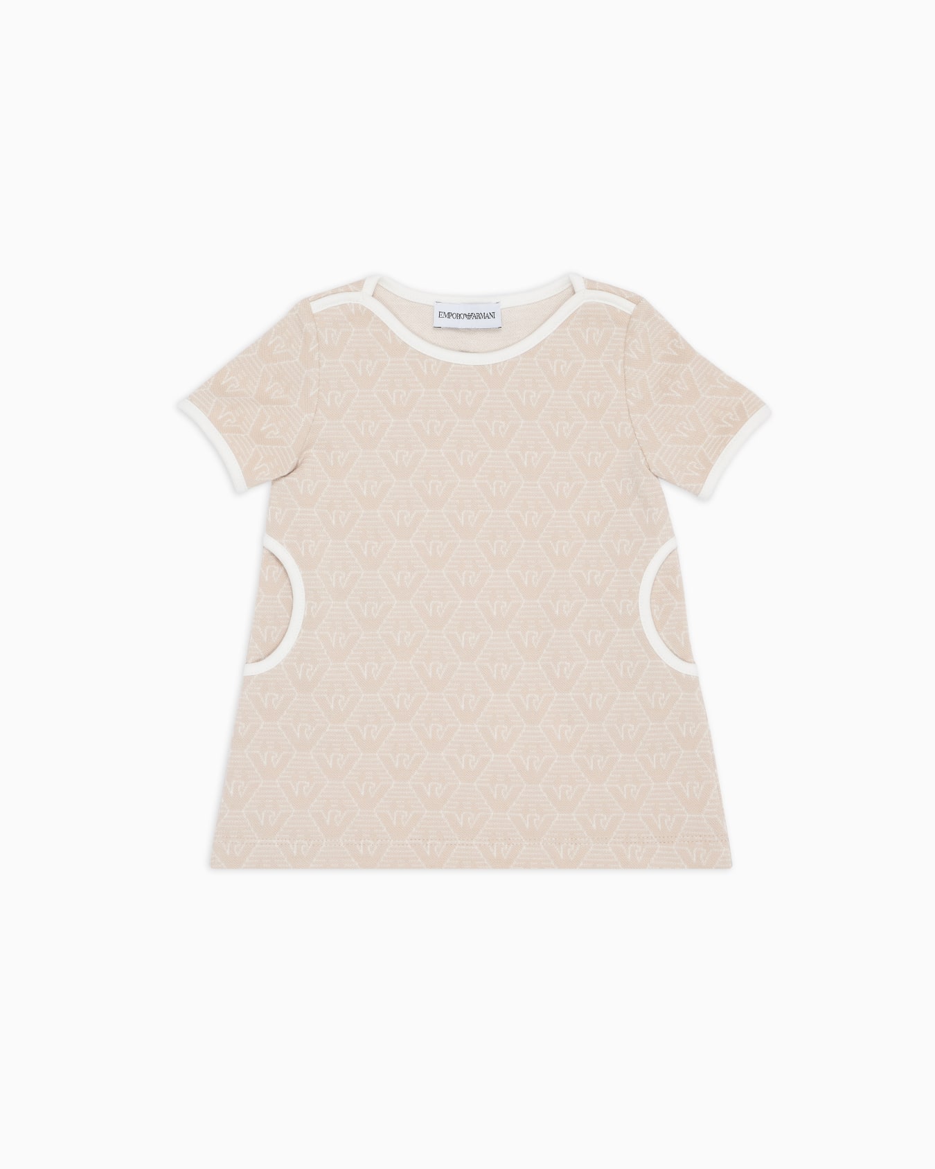 Jacquard jersey dress with all-over eagle Slide 0