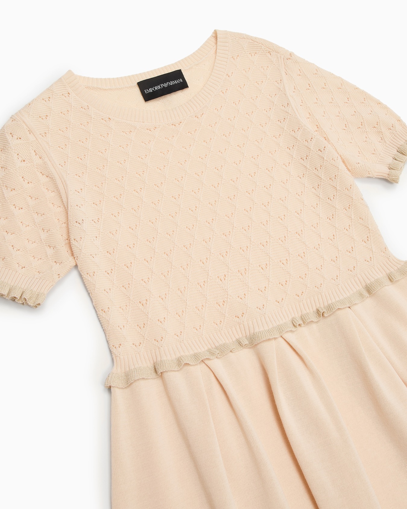 Special Occasion knit dress with openwork motif Slide 1
