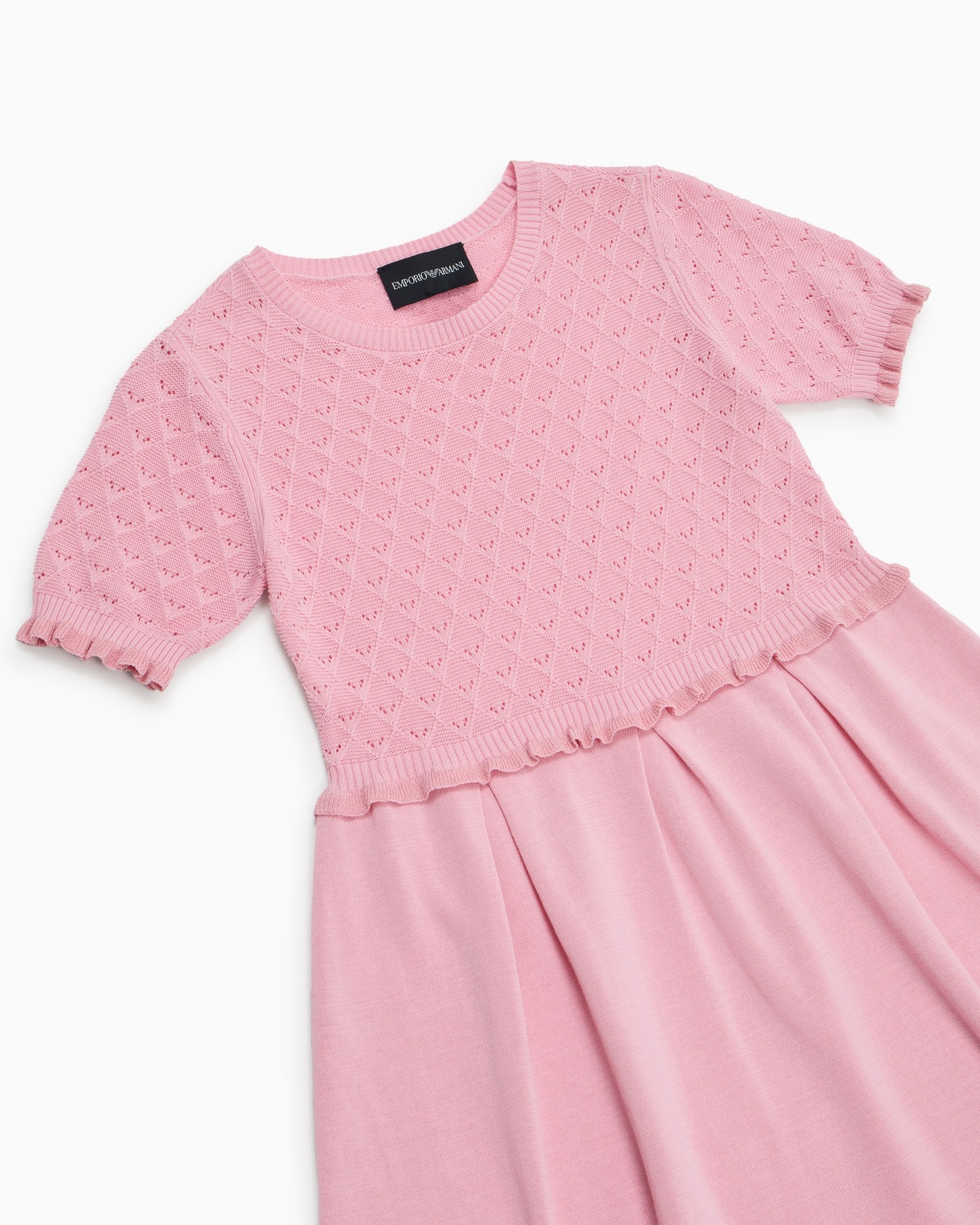 Special Occasion knit dress with openwork motif Slide 1