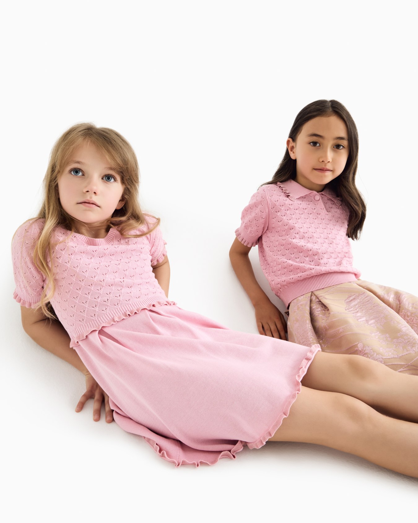 Special Occasion knit dress with openwork motif Slide 3