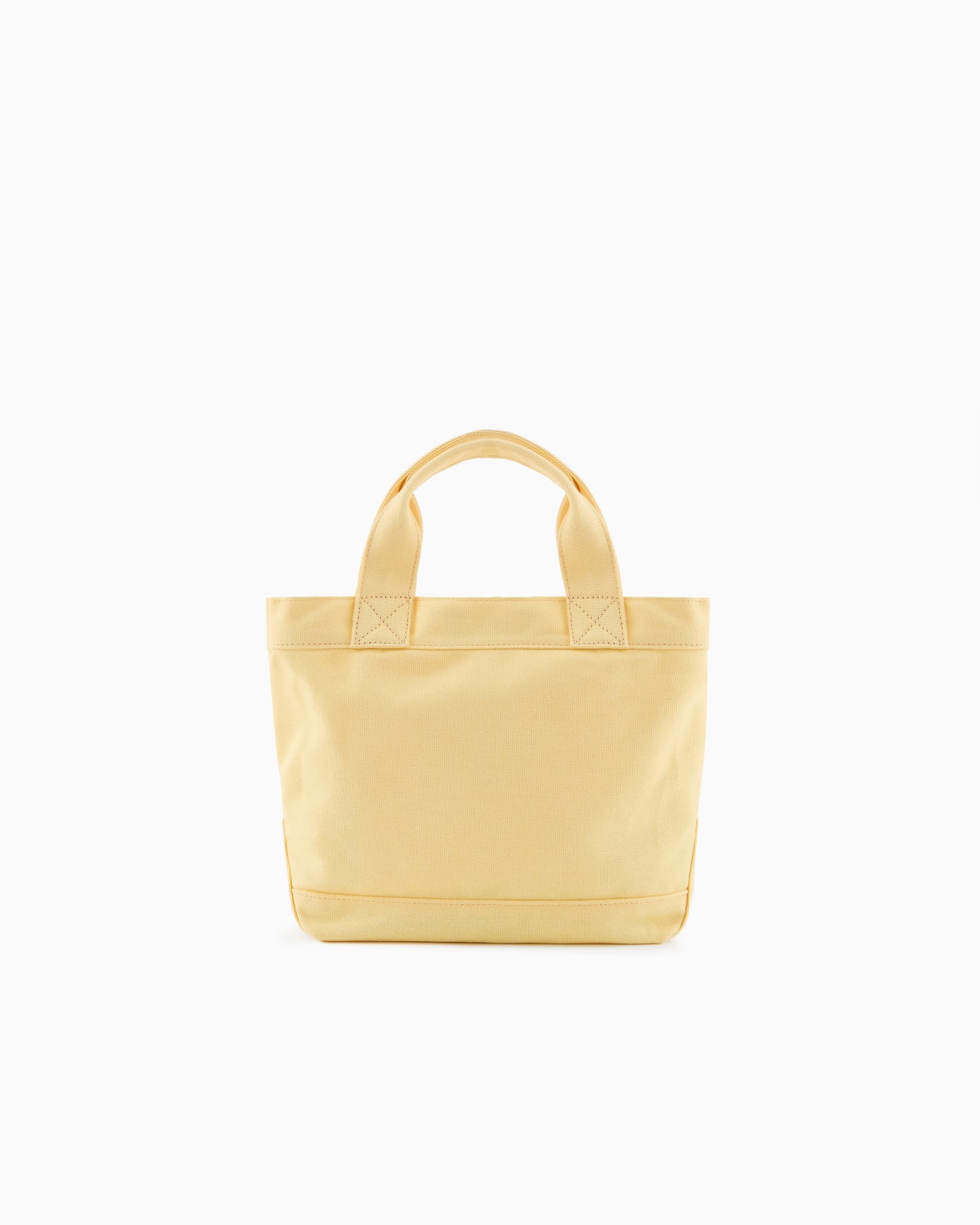 Canvas shopper bag with logo embroidery Slide 2