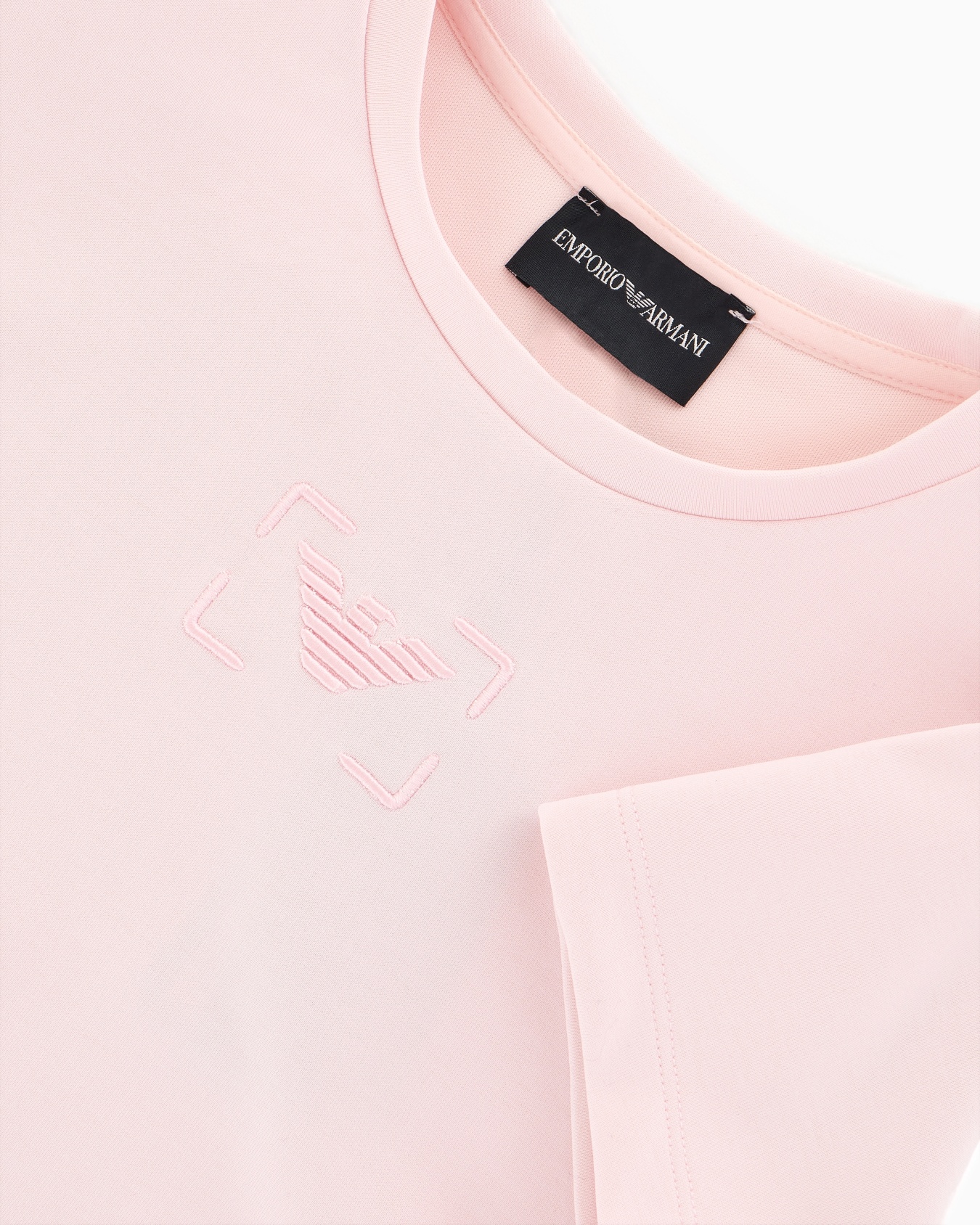 Short-sleeved sweatshirt in cupro-touch jersey Slide 1