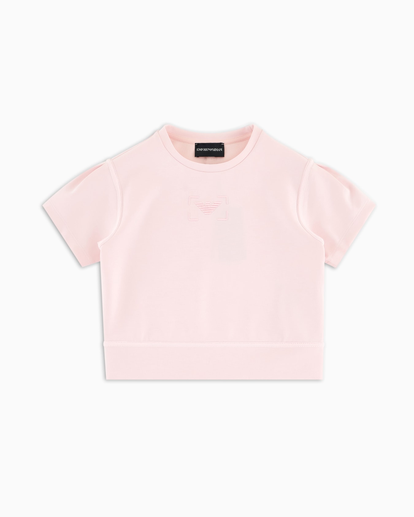 Short-sleeved sweatshirt in cupro-touch jersey Slide 0