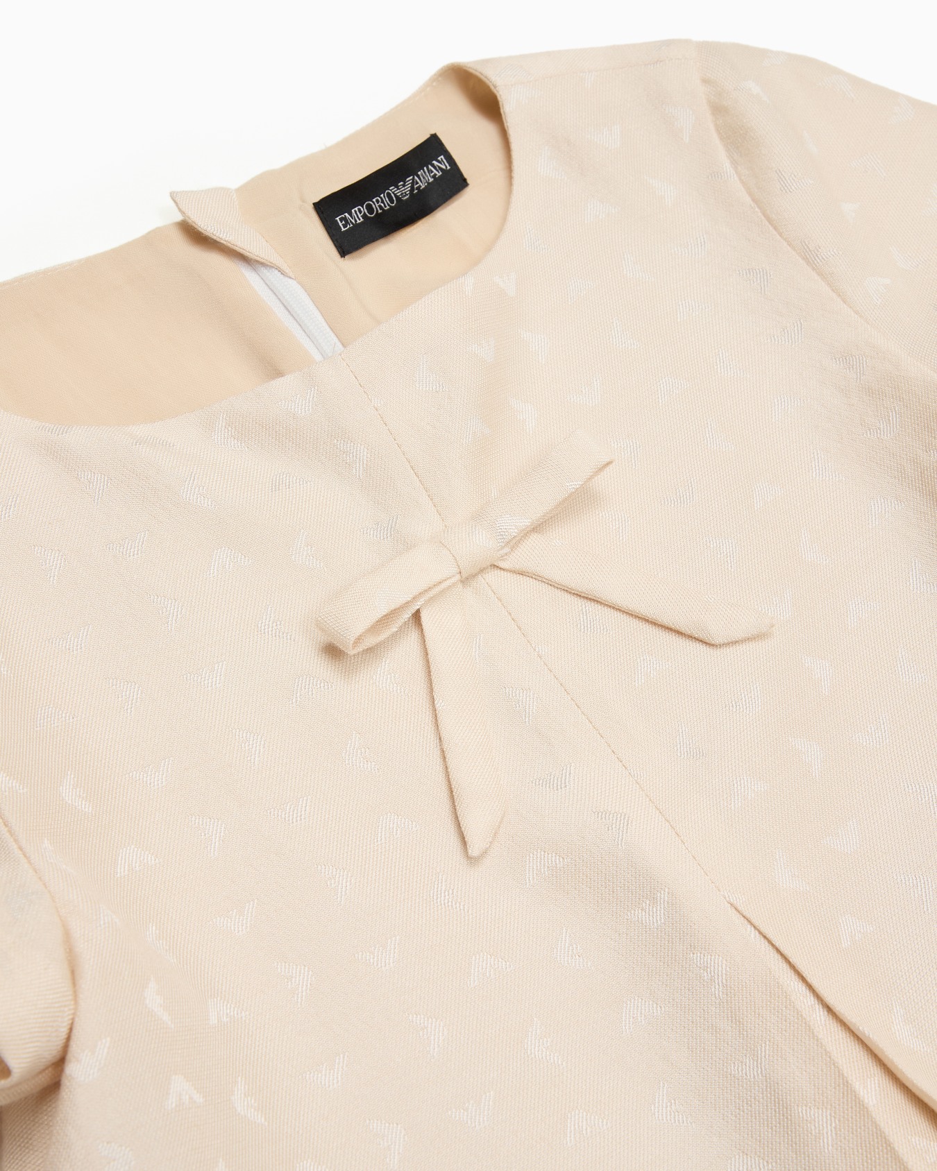 Kleid mit kleinen gestickten Allover-Adlern  Folie 1