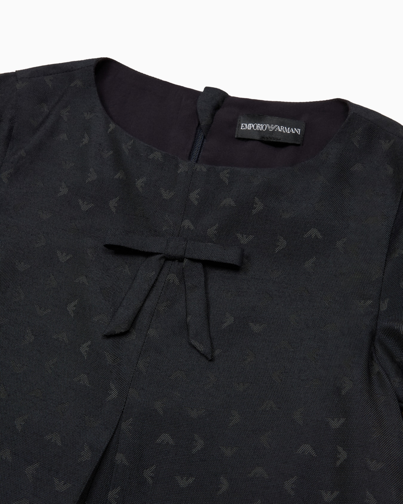 Dress with all-over micro eagle embroidery  Slide 1