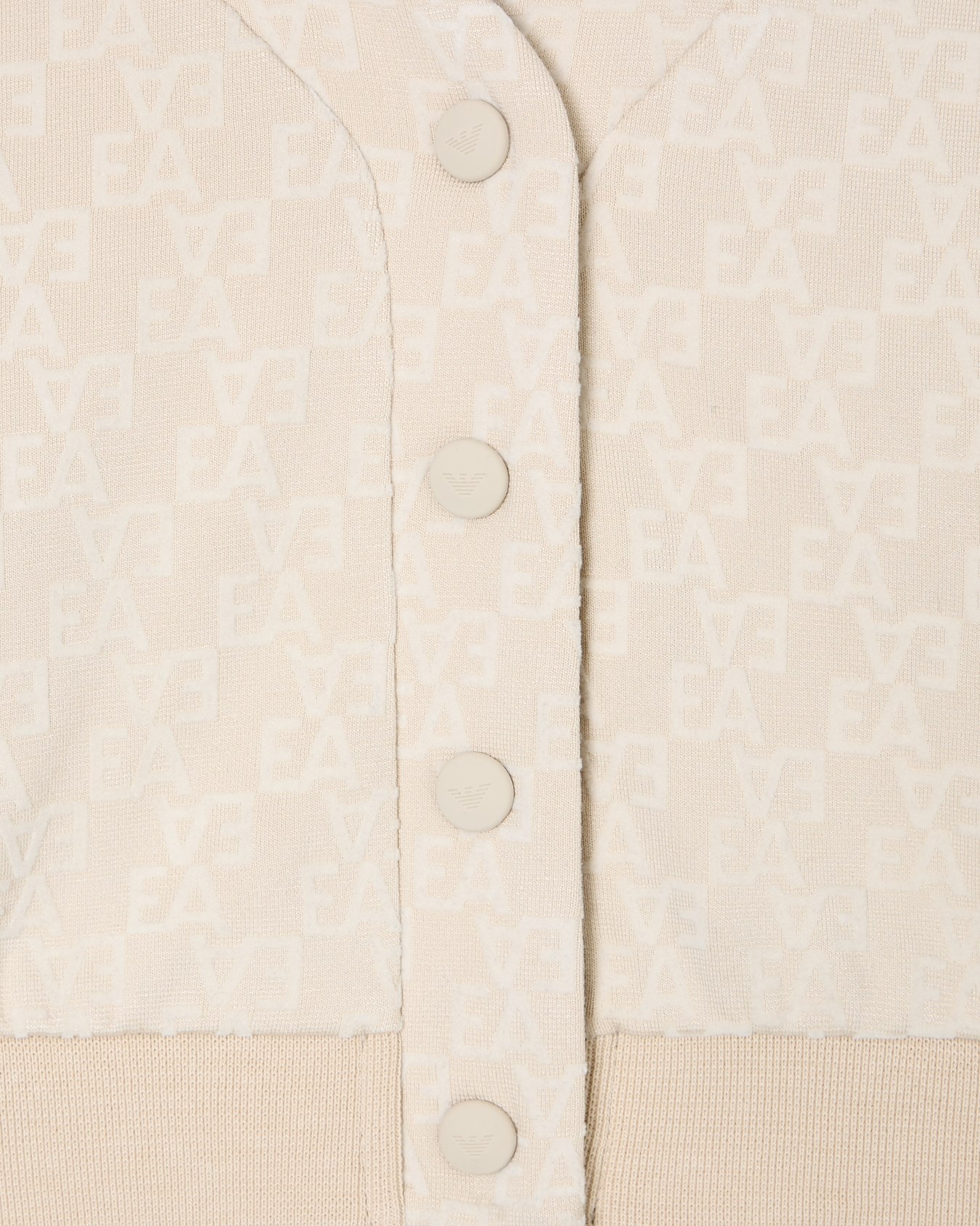 Felpa con automatici in jersey interlock logo flock EA all over Slide 1
