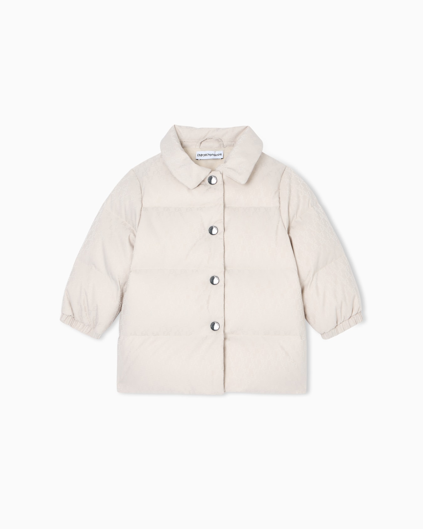 ASV nylon jacquard down jacket with all-over logo Slide 0
