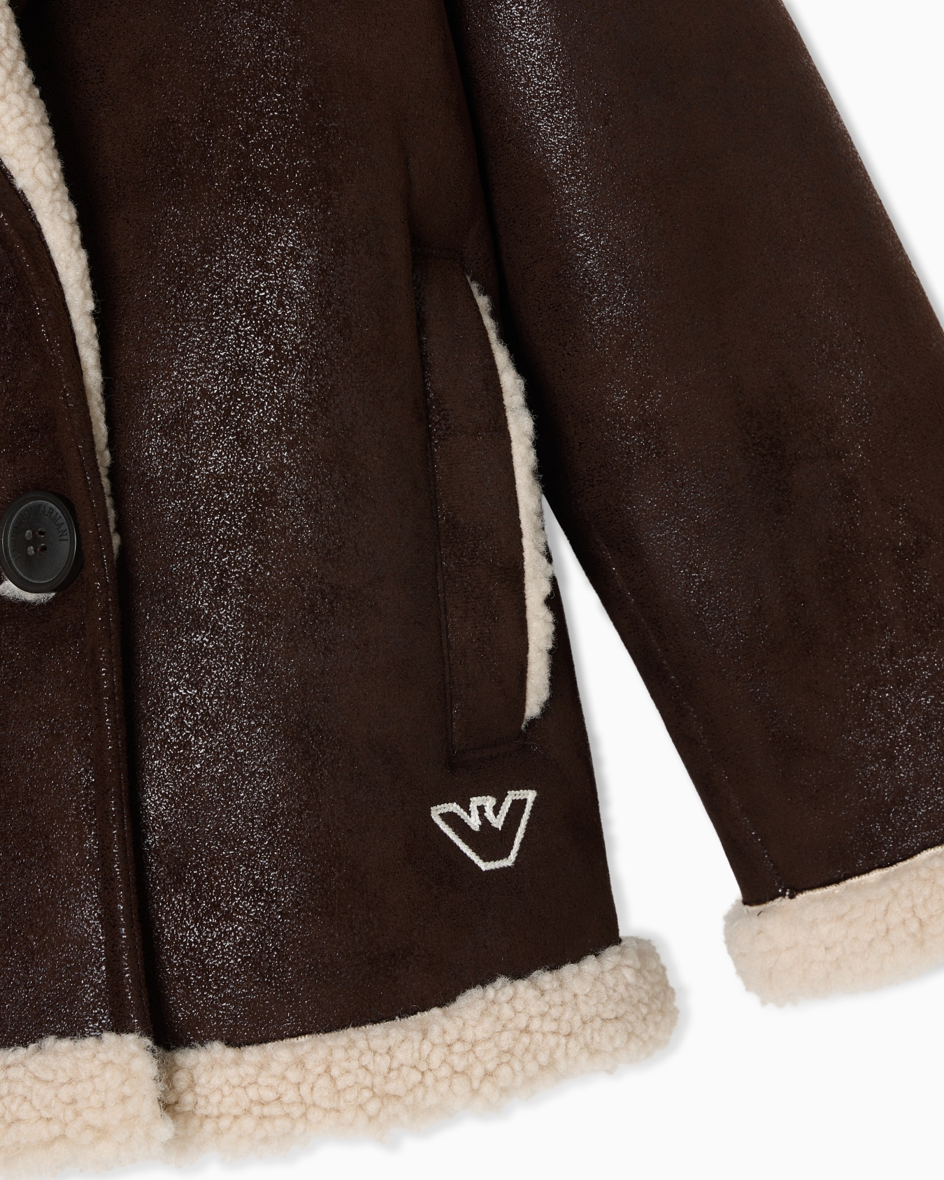 Shearling-effect sheepskin jacket Slide 3