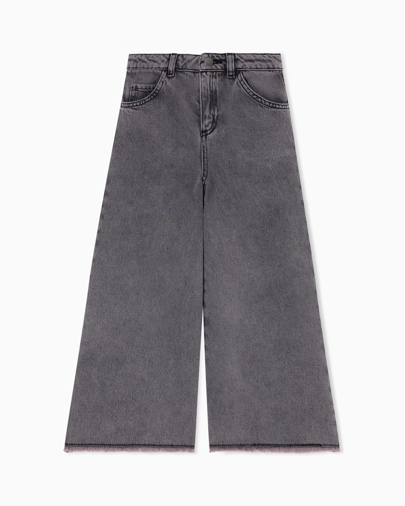 Jeans comfort wide leg in denim tinto capo Slide 0