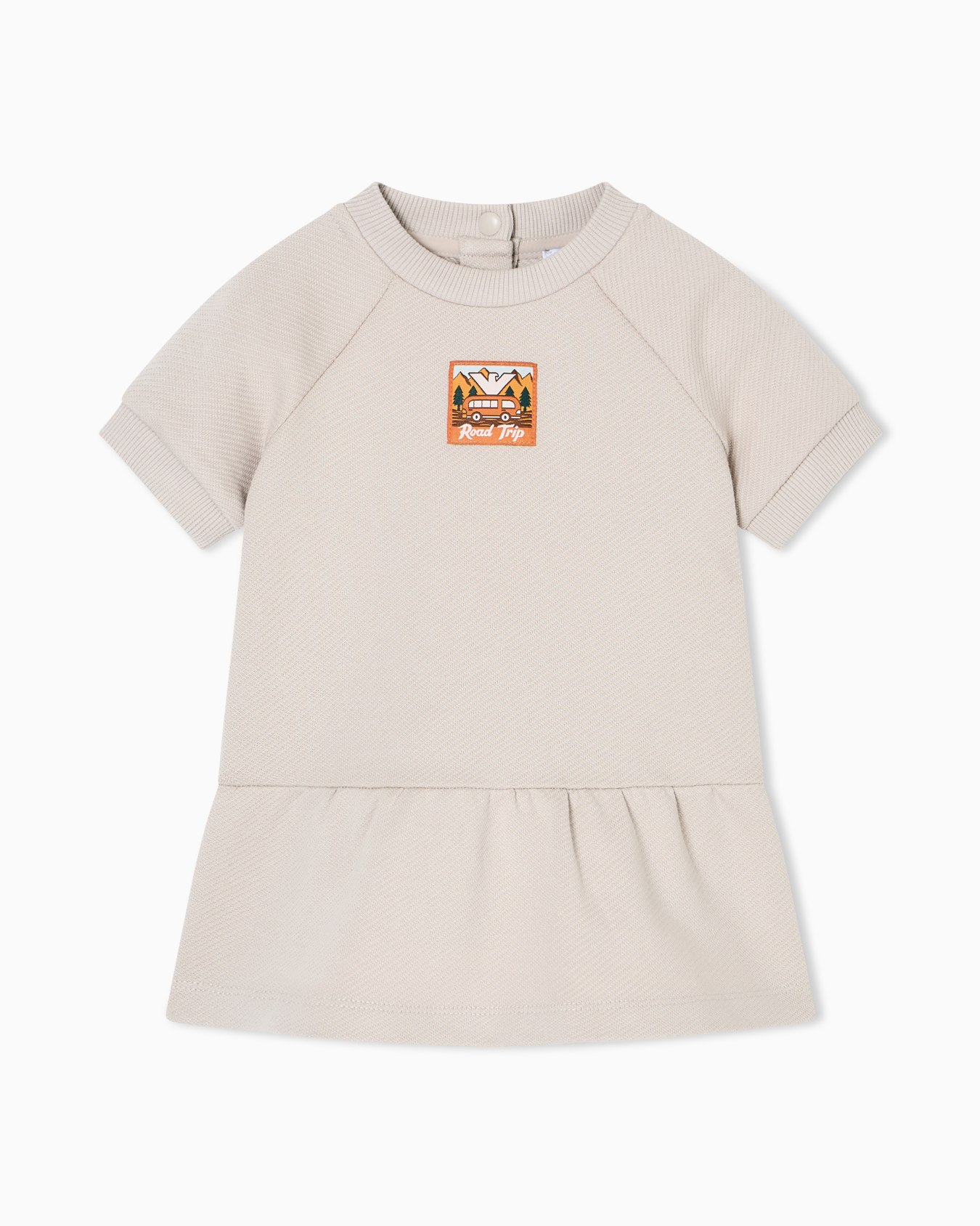 ASV organic interlock jersey dress with Manga Bear Crew patch Slide 0