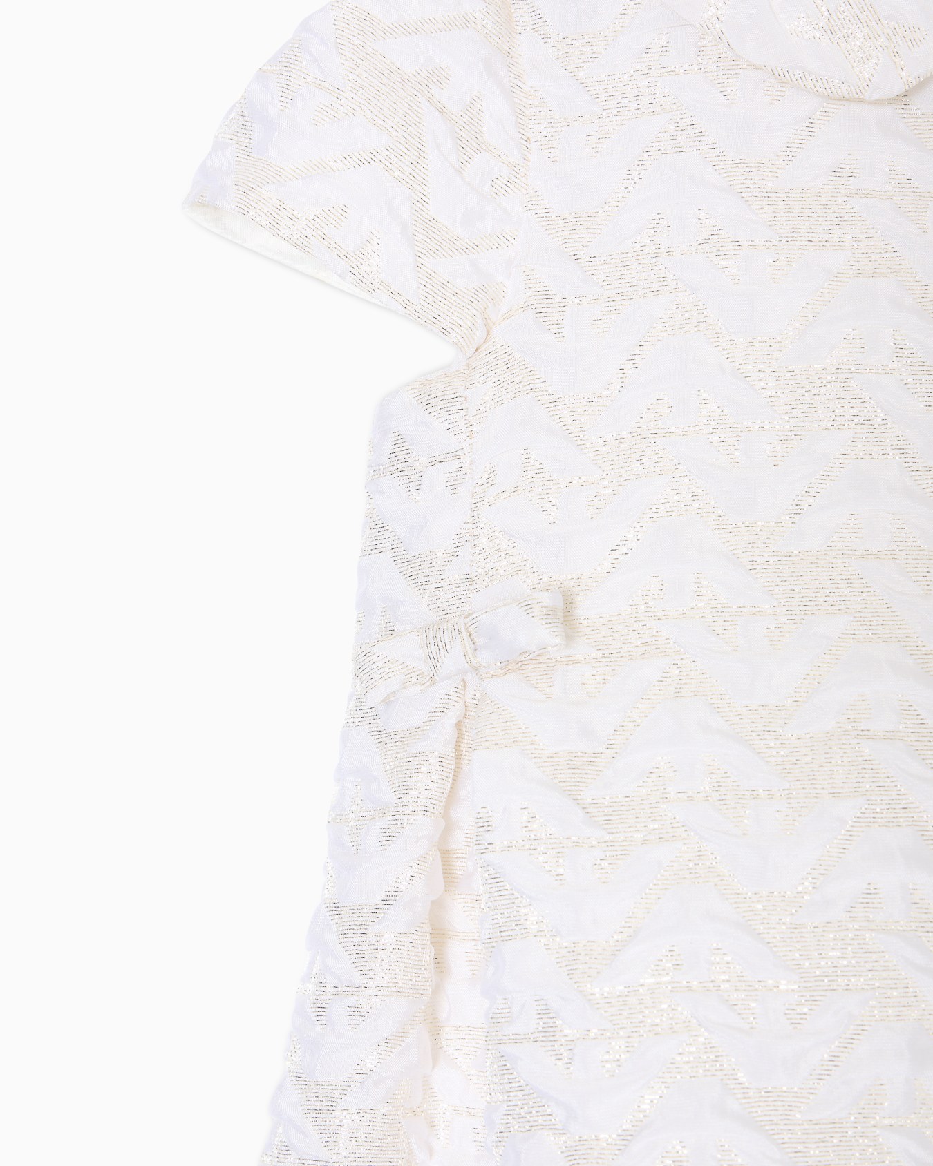 Holiday capsule collection quilted eagle lamé dress Slide 1