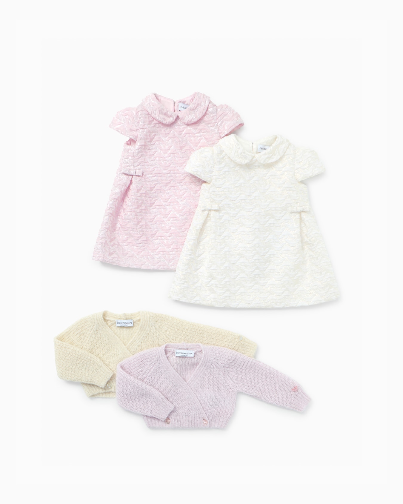 Holiday capsule collection quilted eagle lamé dress Slide 3