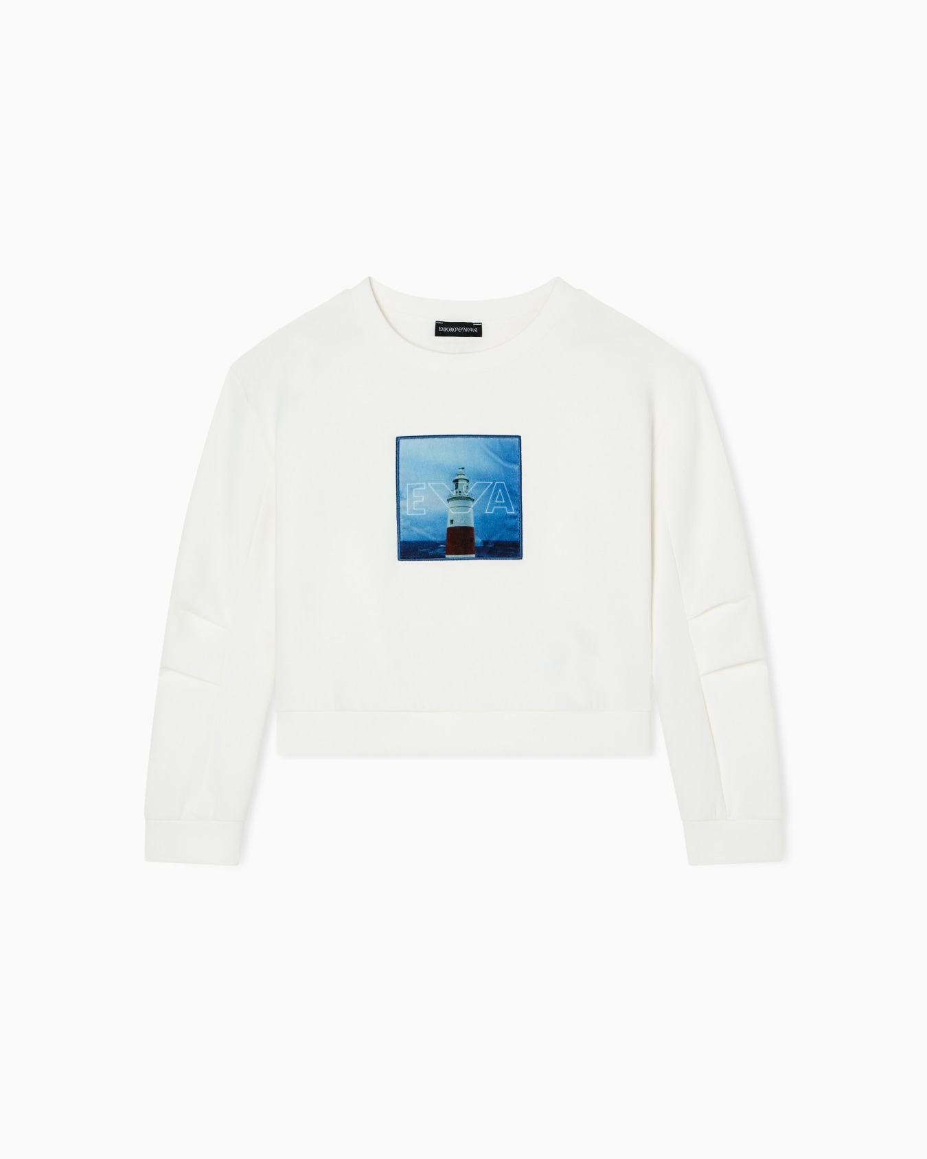 Winter clouds print double-jersey sweatshirt Slide 0