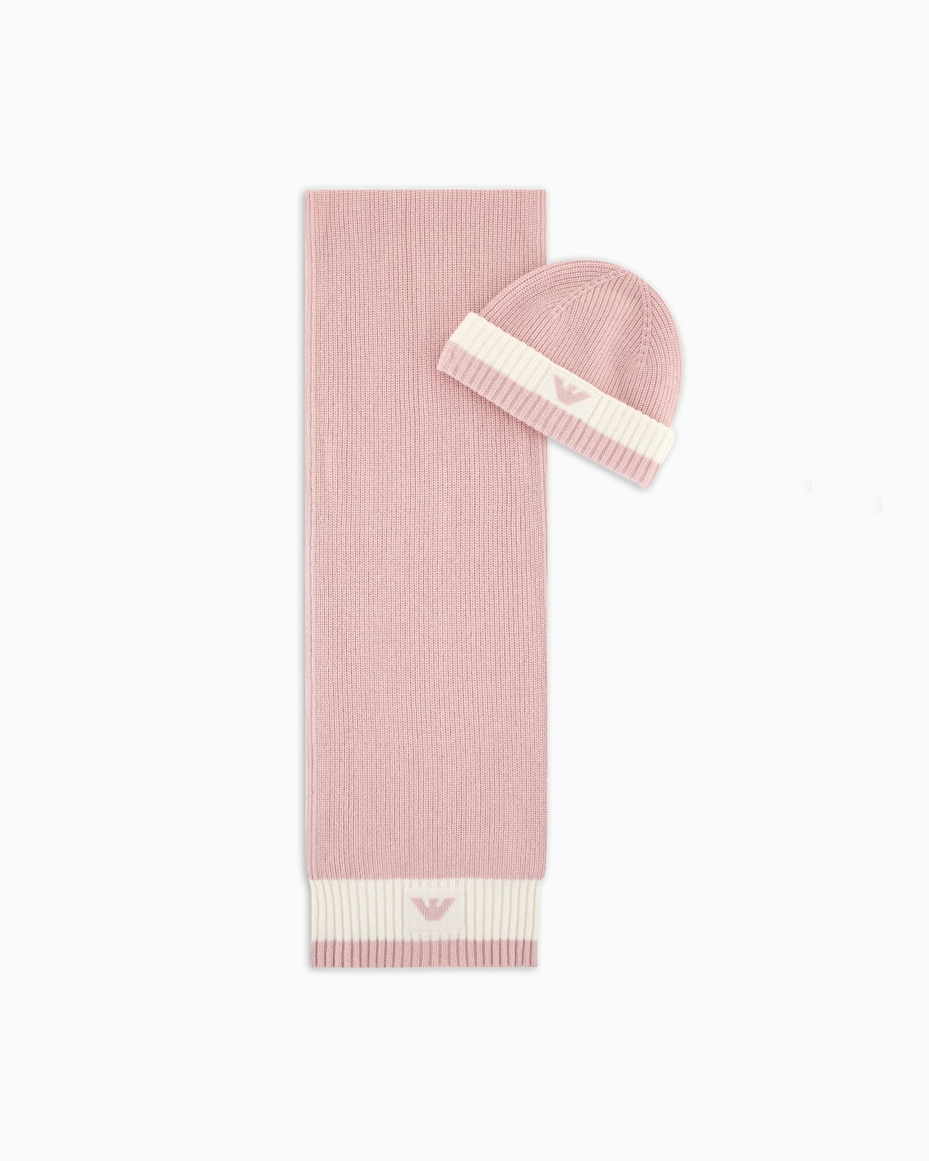 Ensemble bonnet et écharpe en mélange de laine Diapositive 0