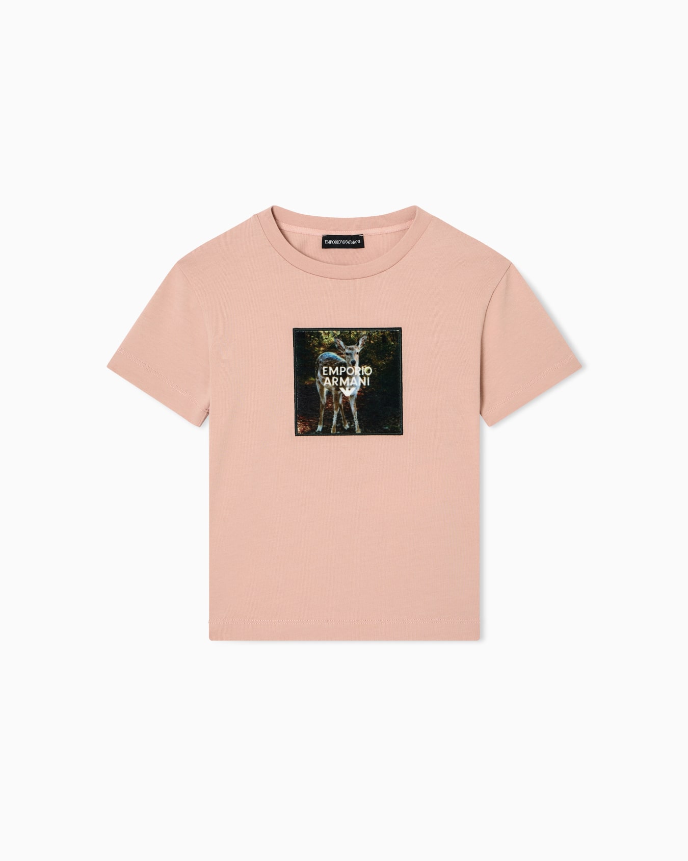 Deer print jersey T-shirt Slide 0