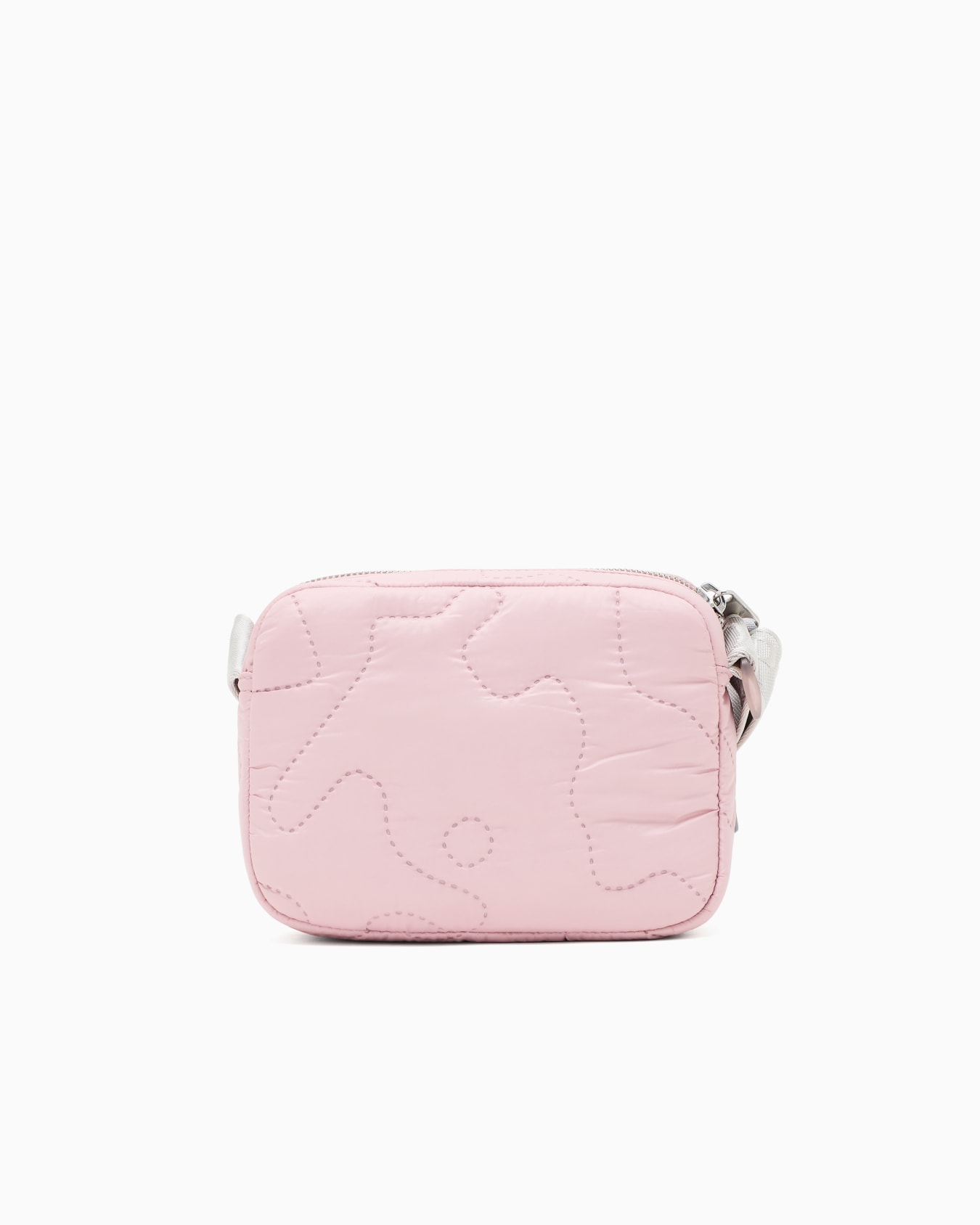 Borsa a tracolla in nylon con ricami effetto matelassé 3D Slide 2