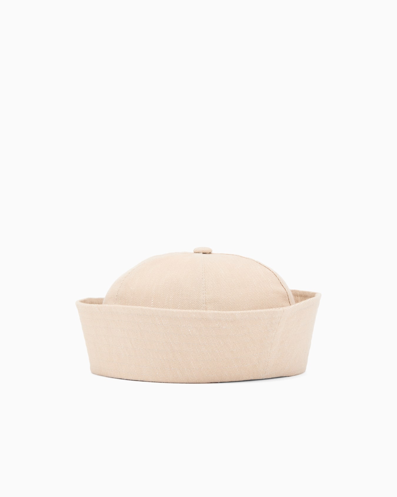 Sailor hat in denim-effect linen blend Diapositive 1