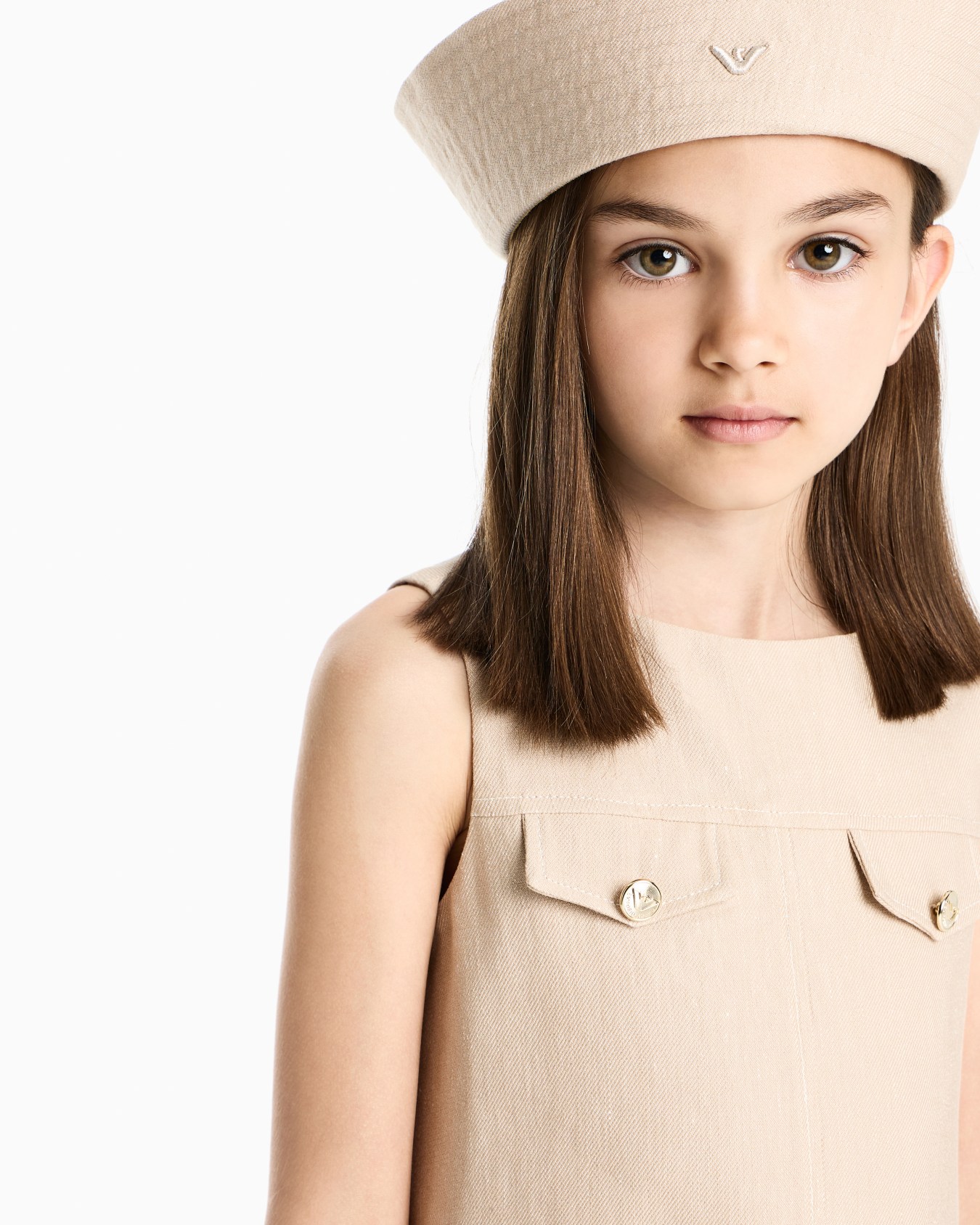 Sailor hat in denim-effect linen blend Diapositive 2