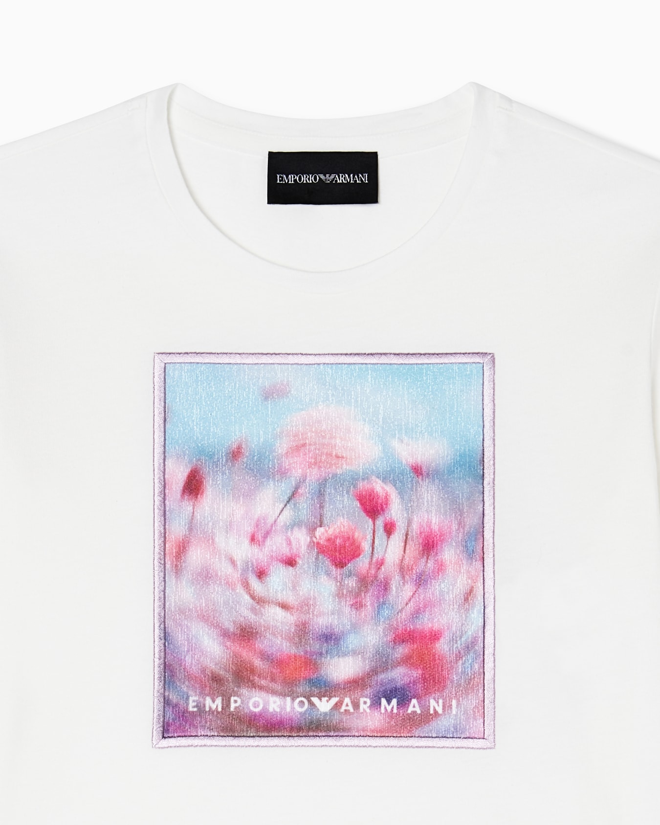 T-shirt in jersey stampa fiori Slide 1