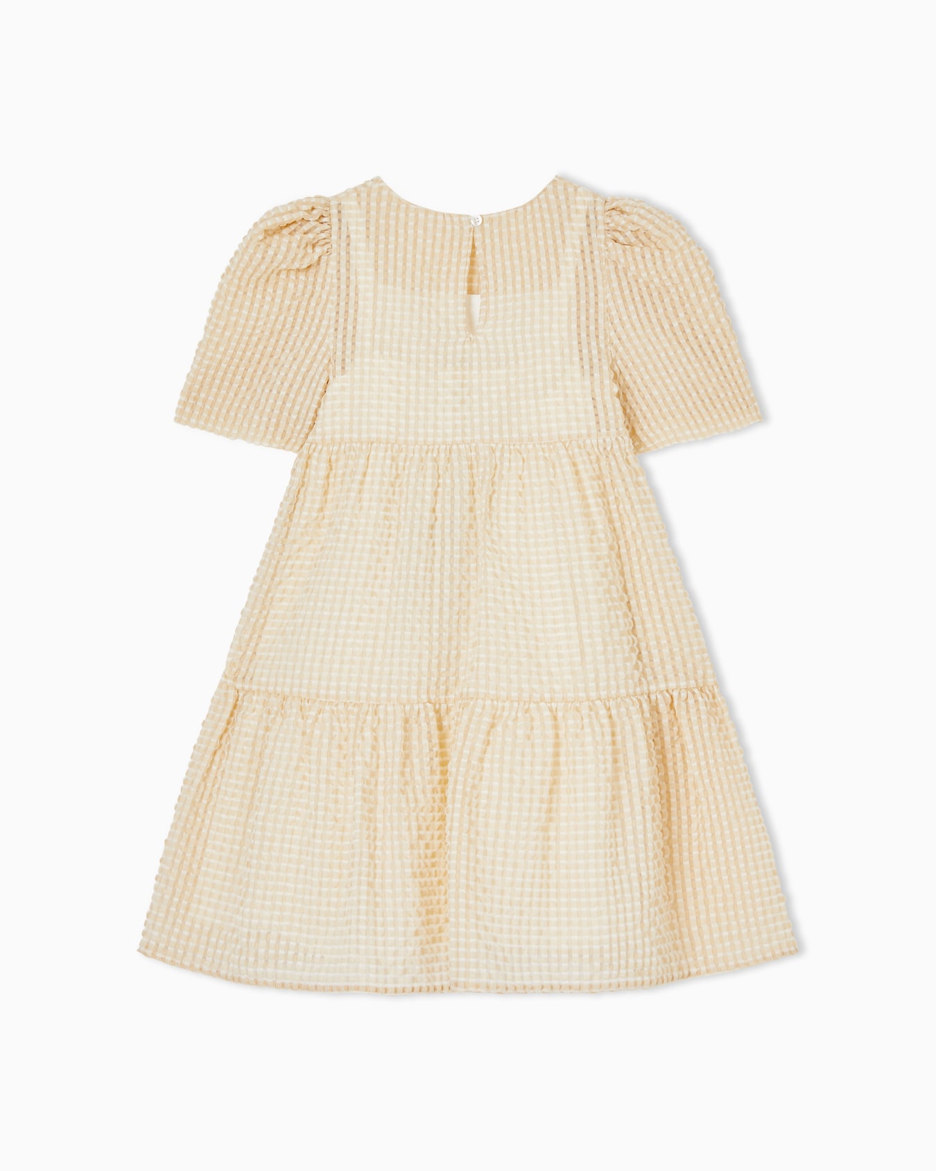 Gingham-motif jacquard dress Slide 2