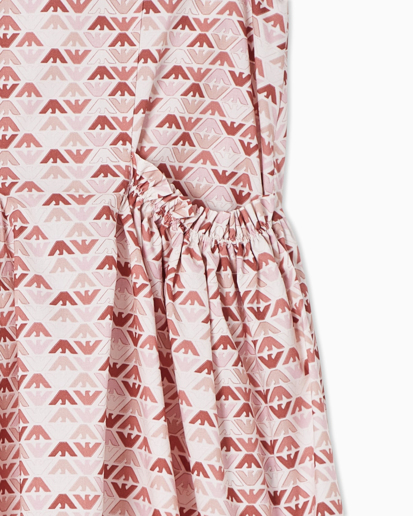 Sleeveless dress in all-over print poplin Slide 1