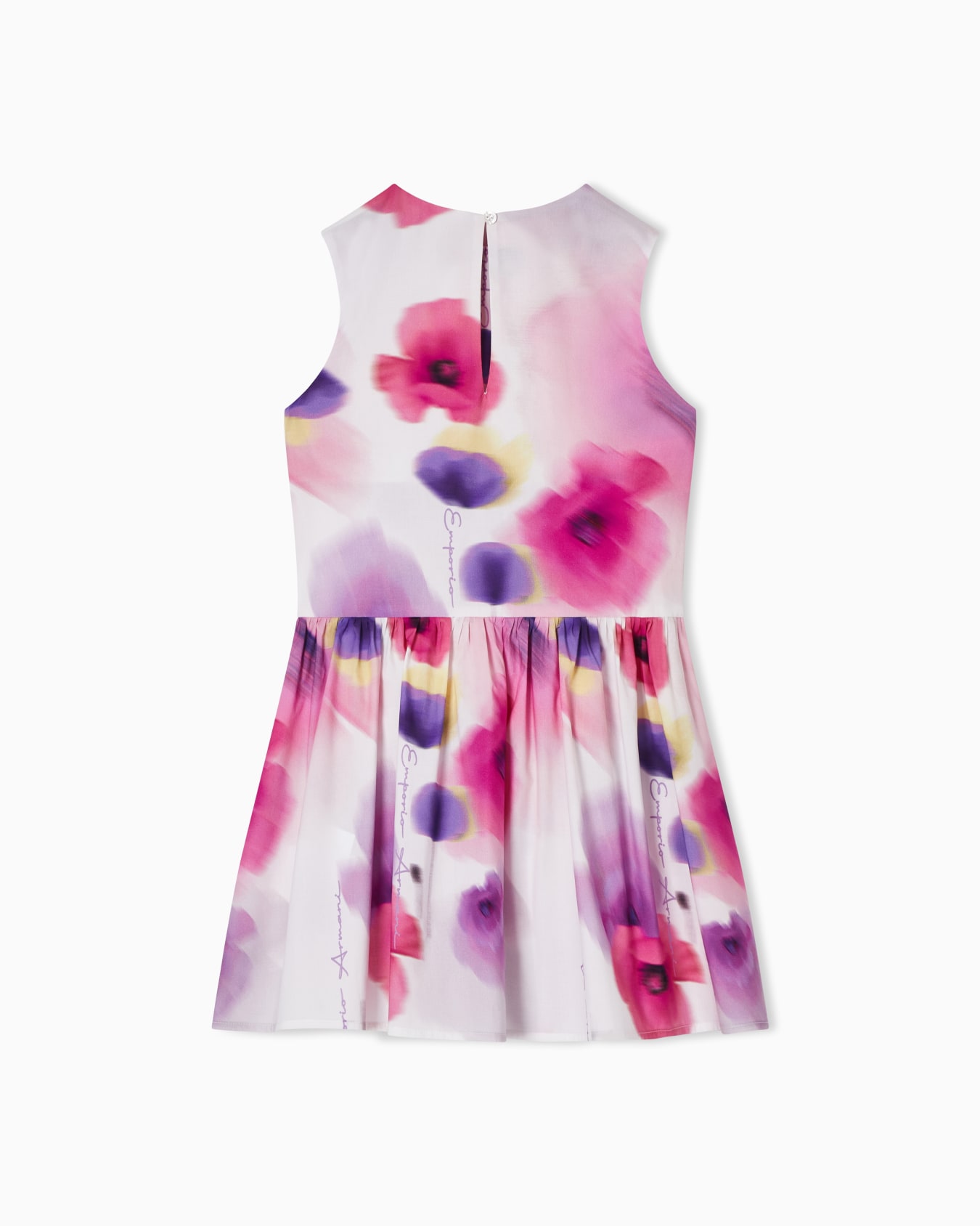 Abito smanicato in popeline stampa all over Slide 2